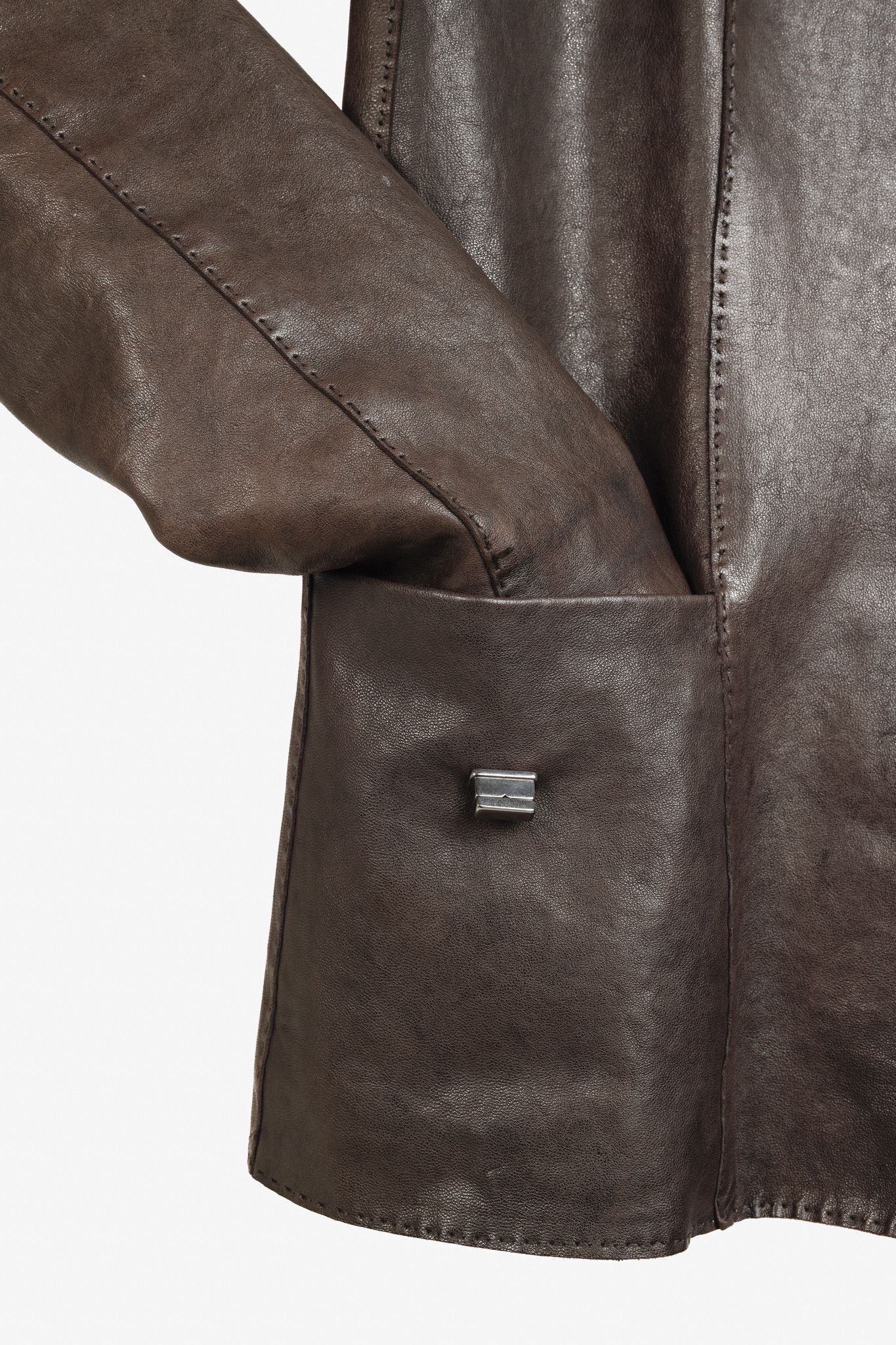 Jean Paul Gaultier Jean Paul Gaultier Vintage Turnlock Detail Leather Jacket Size L / US 10 / IT 46 - 7 Thumbnail