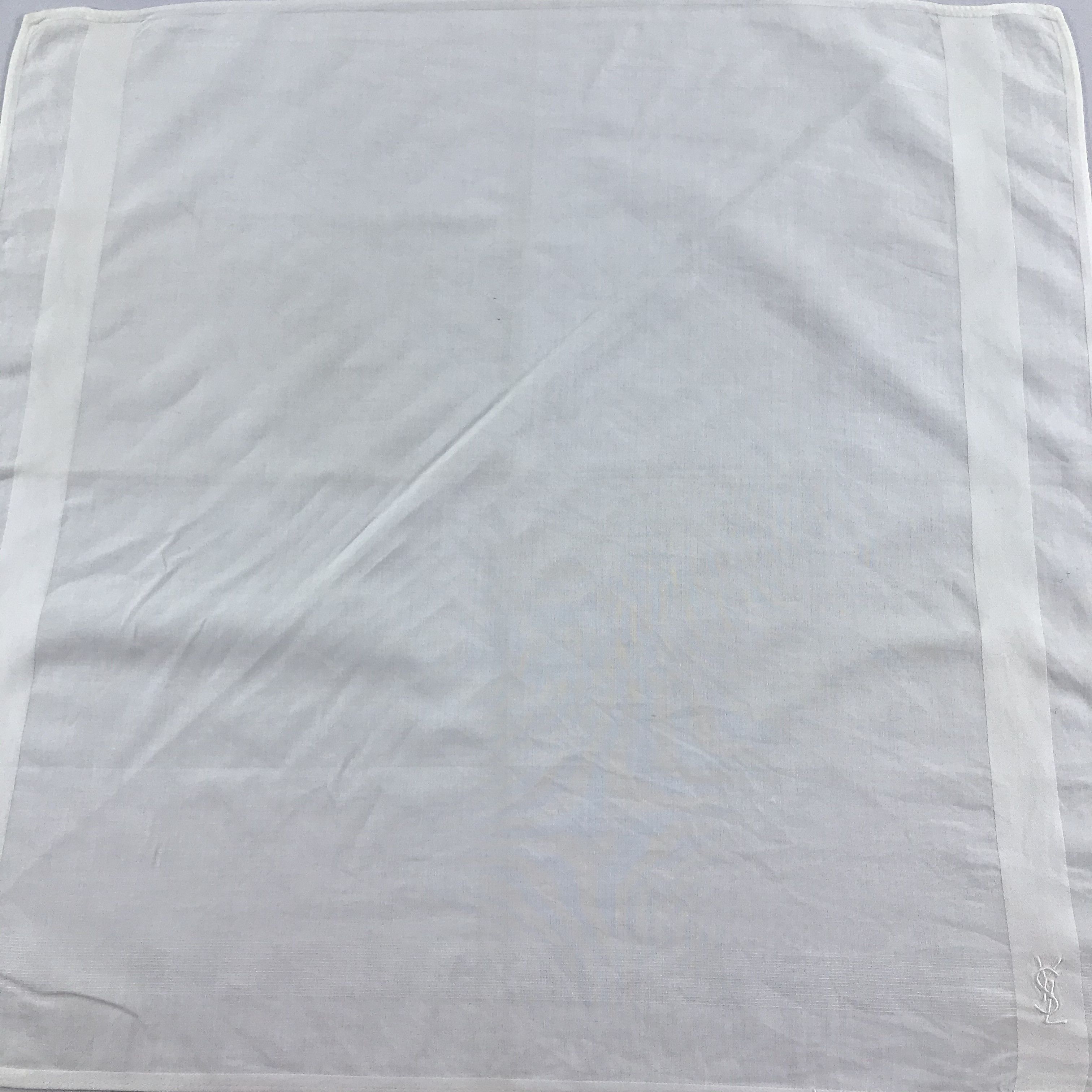 Yves Saint Laurent YSL White Handkerchief Neckerchief Bandana H1036 Size ONE SIZE - 5 Thumbnail