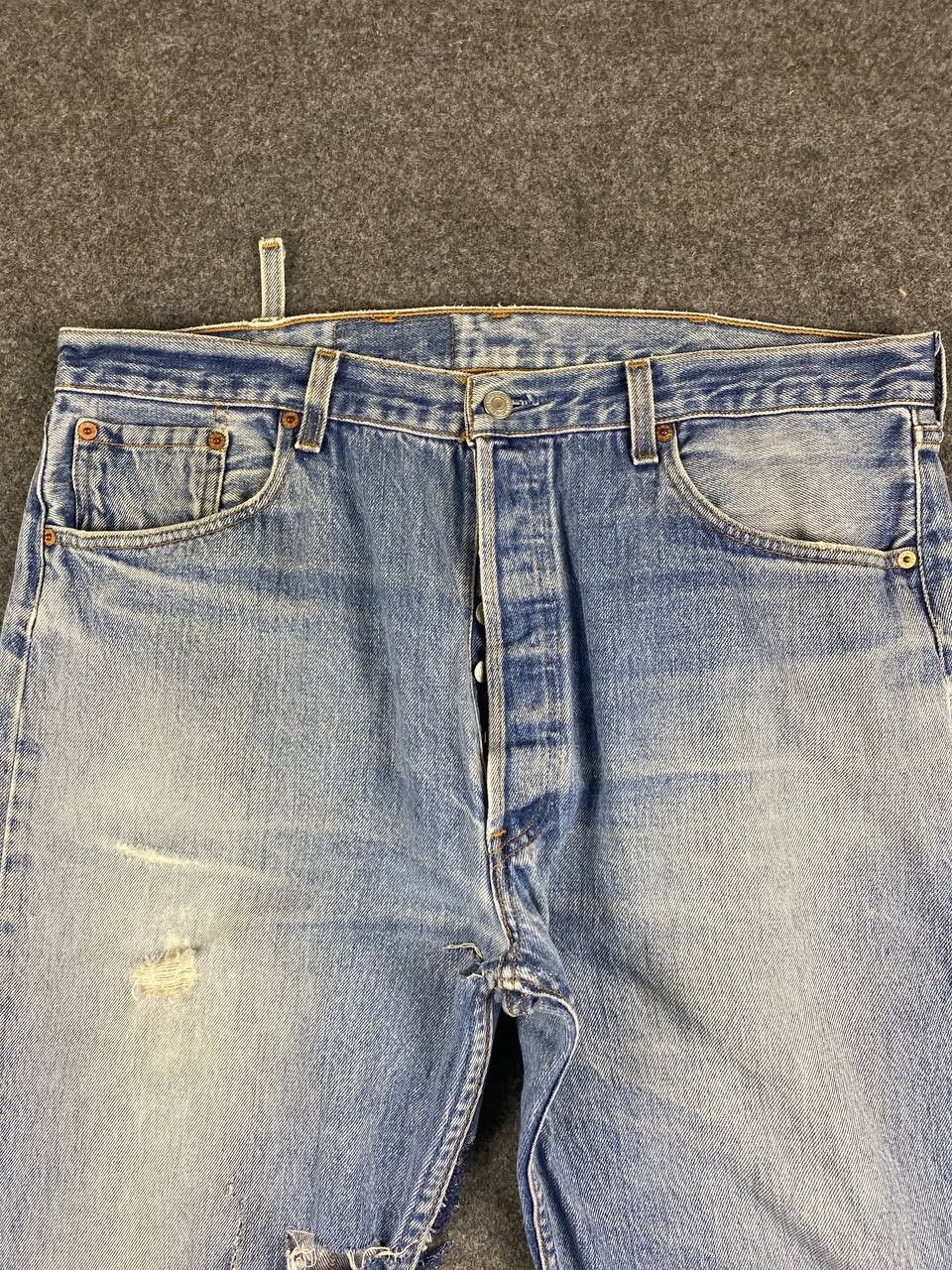 Levi's vintage 80s levis 501 distressed denim Size US 39 - 10 Thumbnail