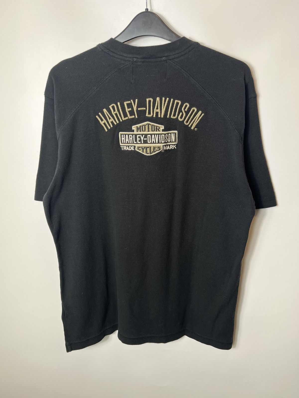 Harley Davidson Vintage streetwear racing Harley Davidson Quarter Button Tee Size US M / EU 48-50 / 2 - 5 Thumbnail