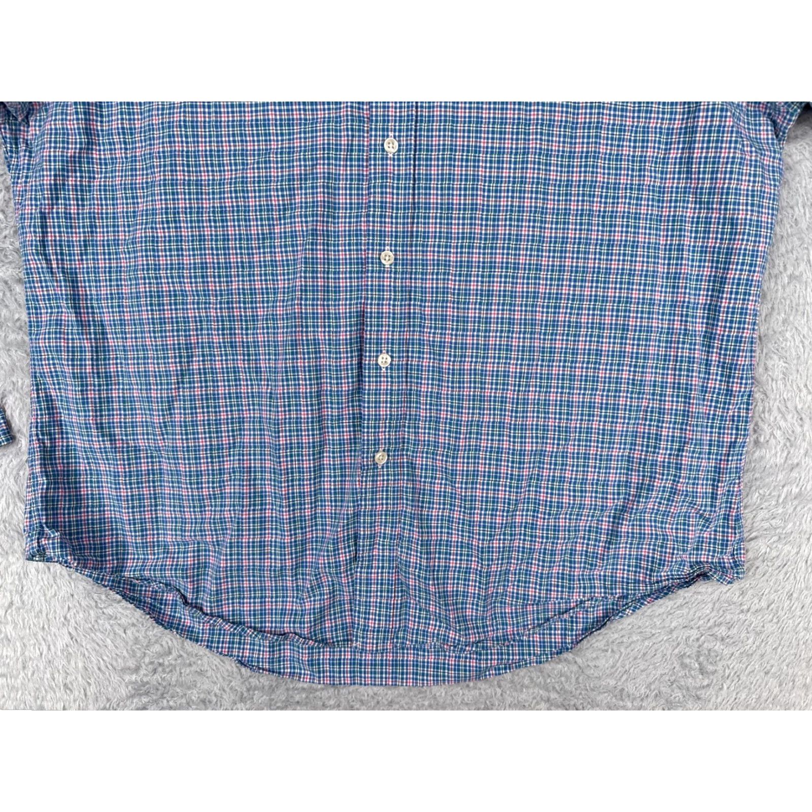 Polo Ralph Lauren VINTAGE Polo Ralph Lauren Shirt Men XL Blue Plaid Button-Up Cotton Long Sleeve Casual Workwear 90s Camping Outdoor American Mens Size US XL / EU 56 / 4 - 7 Thumbnail