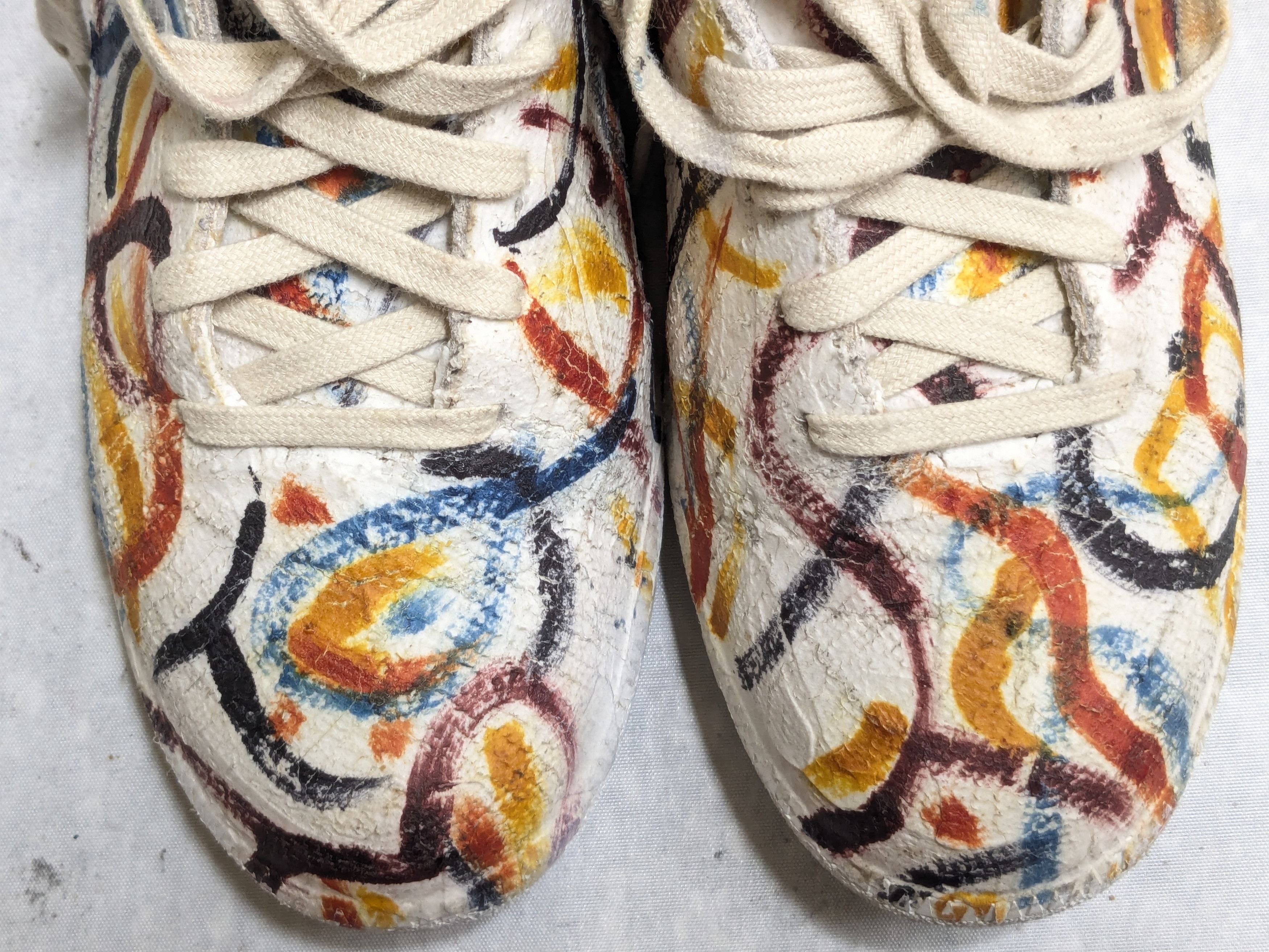 Maison Margiela Maison Margiela GAT Replica Paint Splatter White 10 43 Lows Size US 10 / EU 43 - 2 Thumbnail