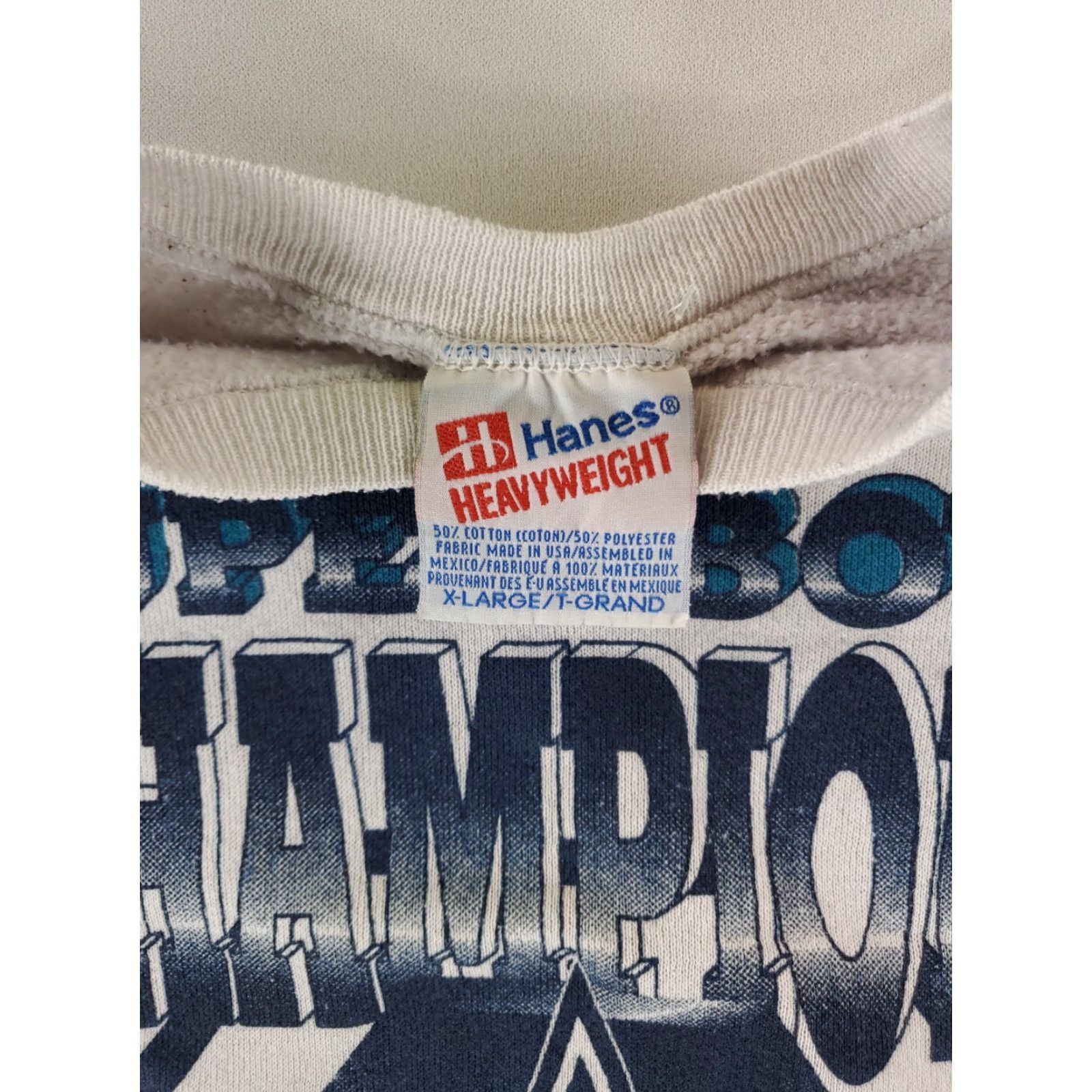 Hanes VINTAGE Hanes Sweatshirt 90s Dallas Cowboys Heavyweight Made USA White Mens XL Size US XL / EU 56 / 4 - 4 Thumbnail