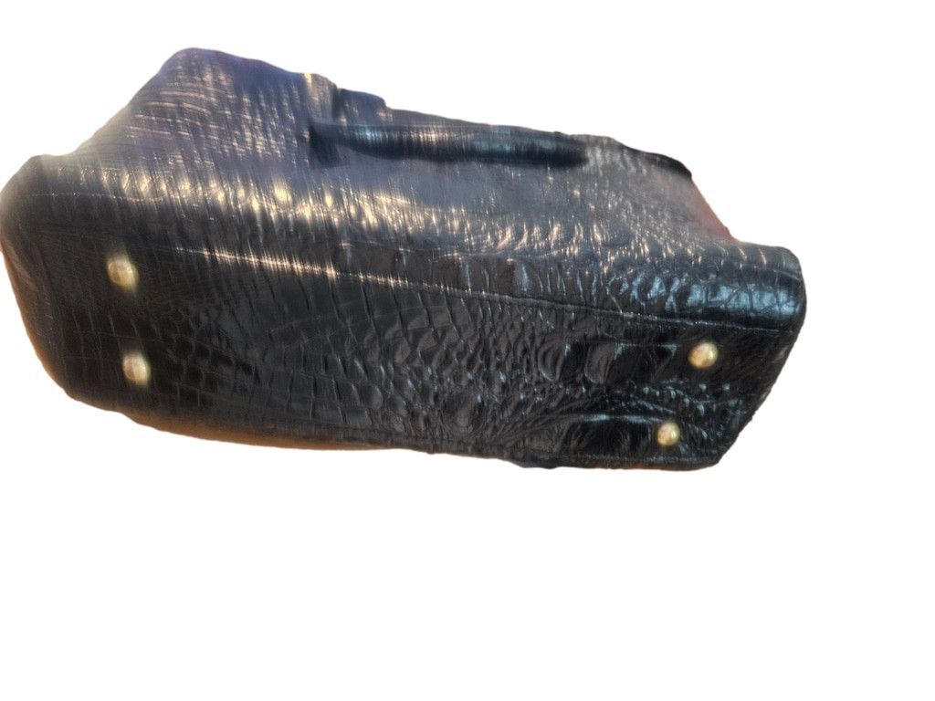 Brahmin Black Crocodile Embossed Leather Tote Bag One Size, Women's — image 6 of 6