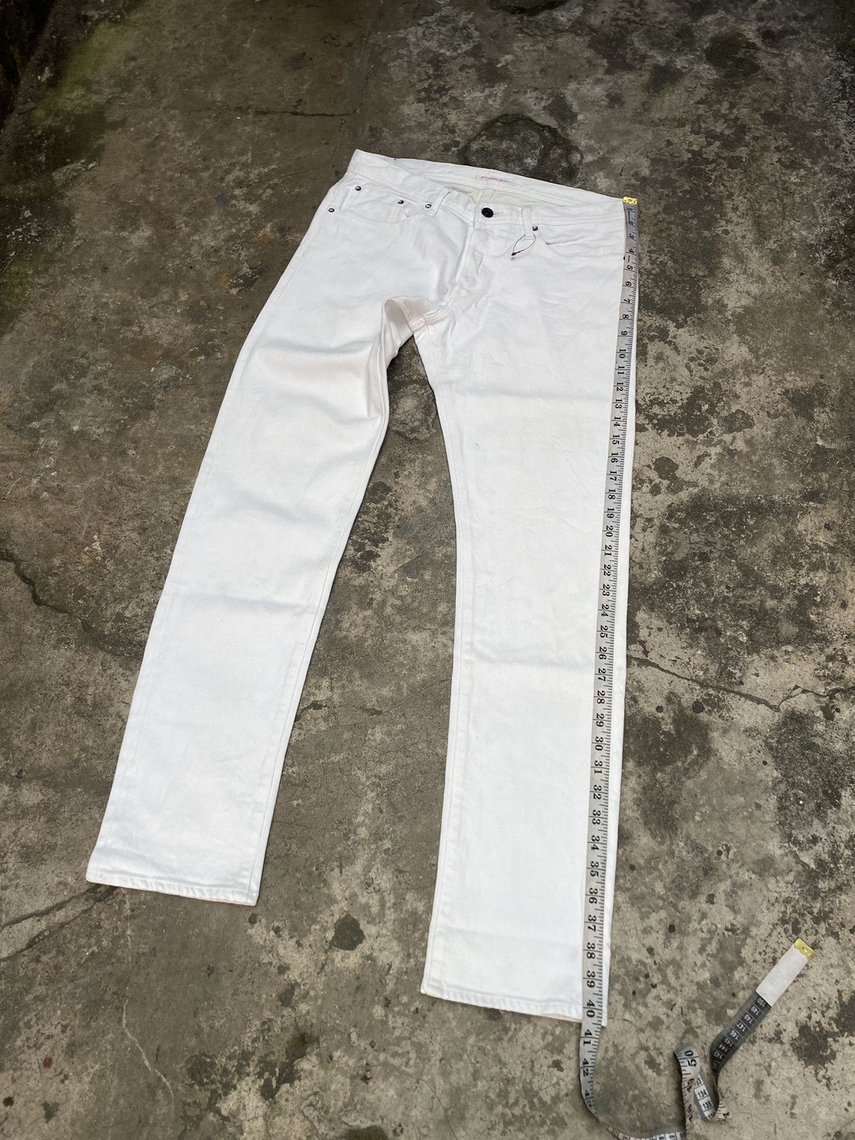 NANO universe Nano Universe Sartoria Denim Slim Cut White Selvedge Size US 33 - 14 Thumbnail