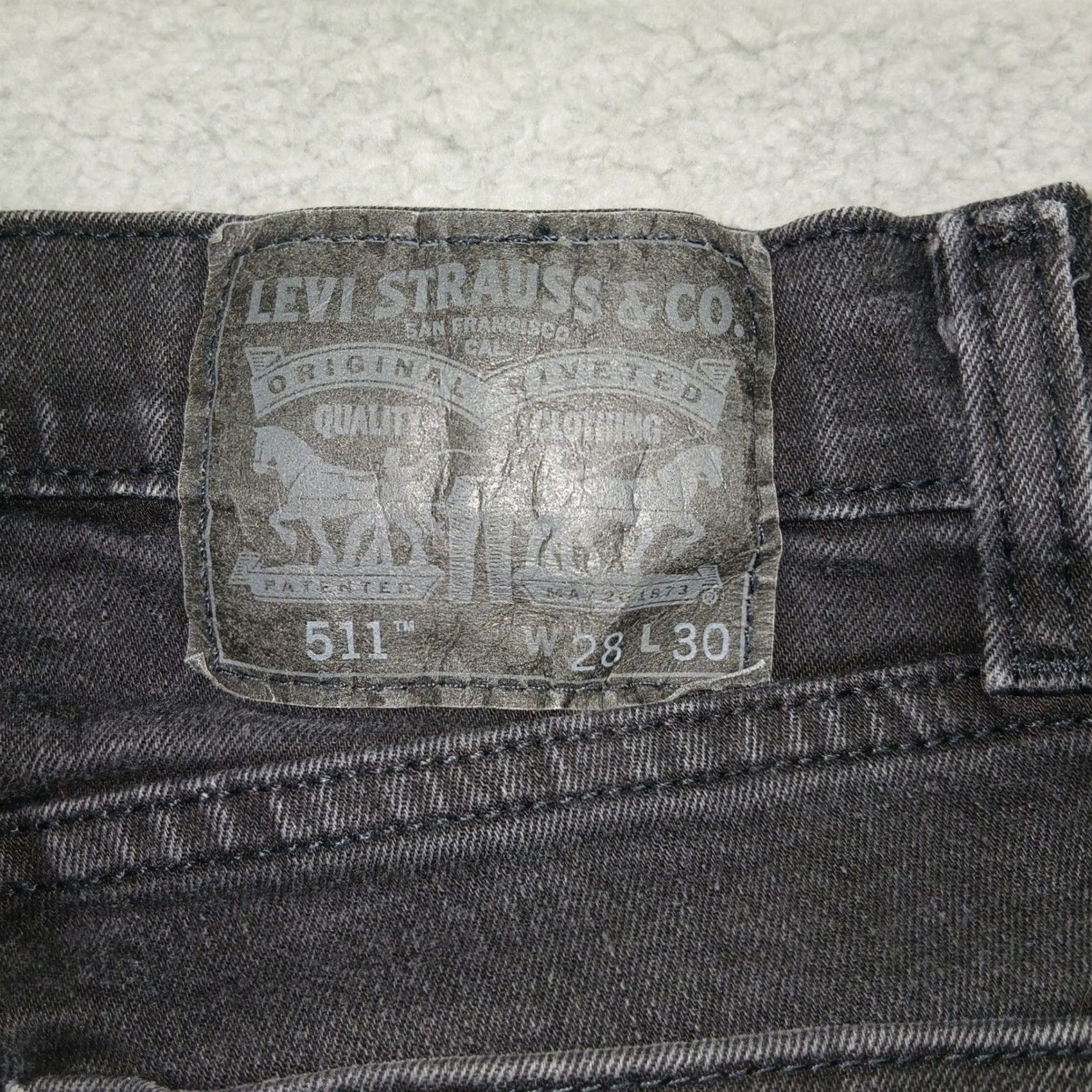 Levi's Levi's 511 Jeans Men 28 Slim Fit Gray Stretch Low Rise Size US 28 / EU 44 - 4 Thumbnail