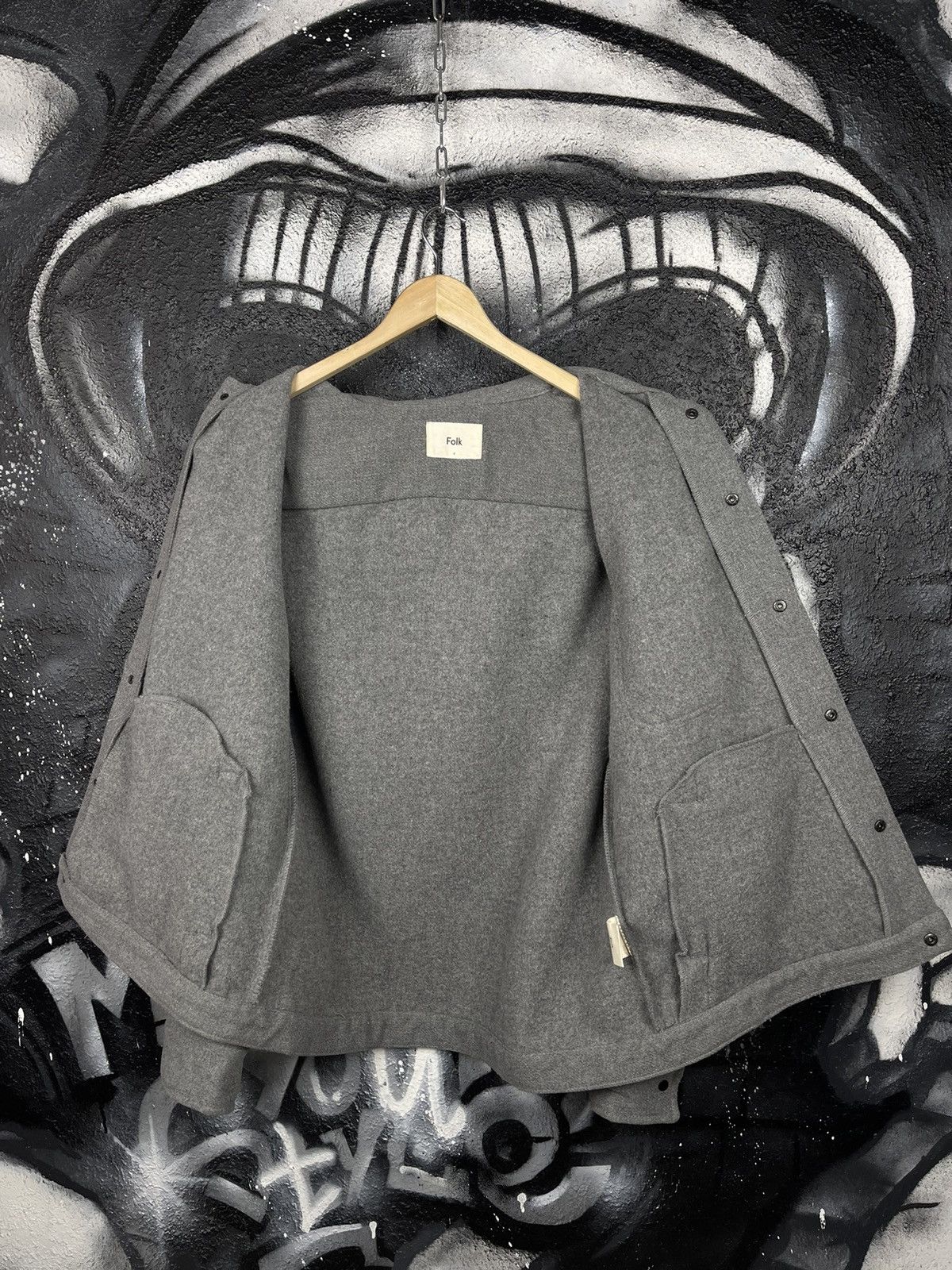 Folk FOLK Grey Wool Overshirt Coat Jacket Men’s Size 4 Size US L / EU 52-54 / 3 - 6 Thumbnail