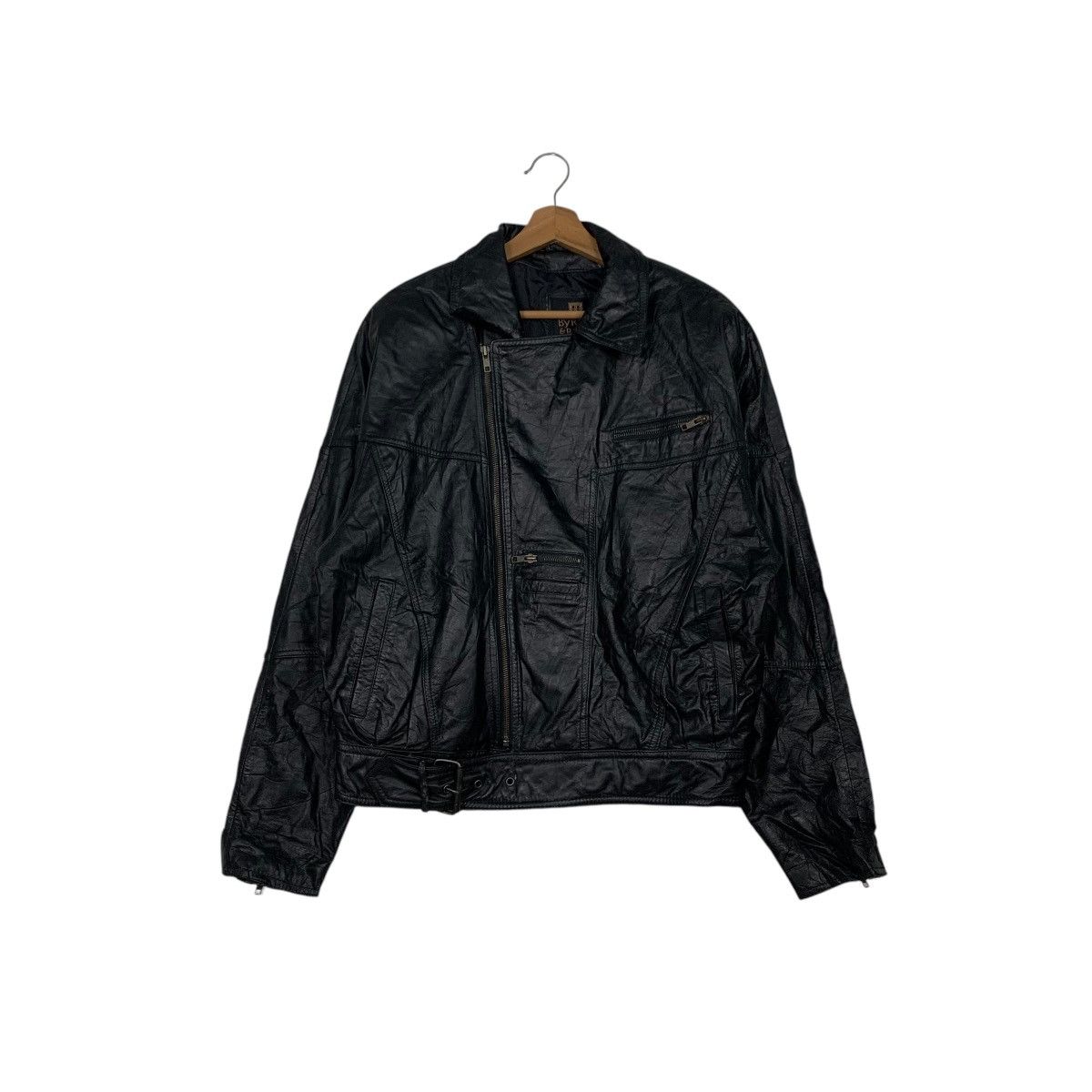 Leather Vintage 90's BYRNES & BAKER Leather Jacket #2510-C113 Size US M / EU 48-50 / 2 - 1 Thumbnail