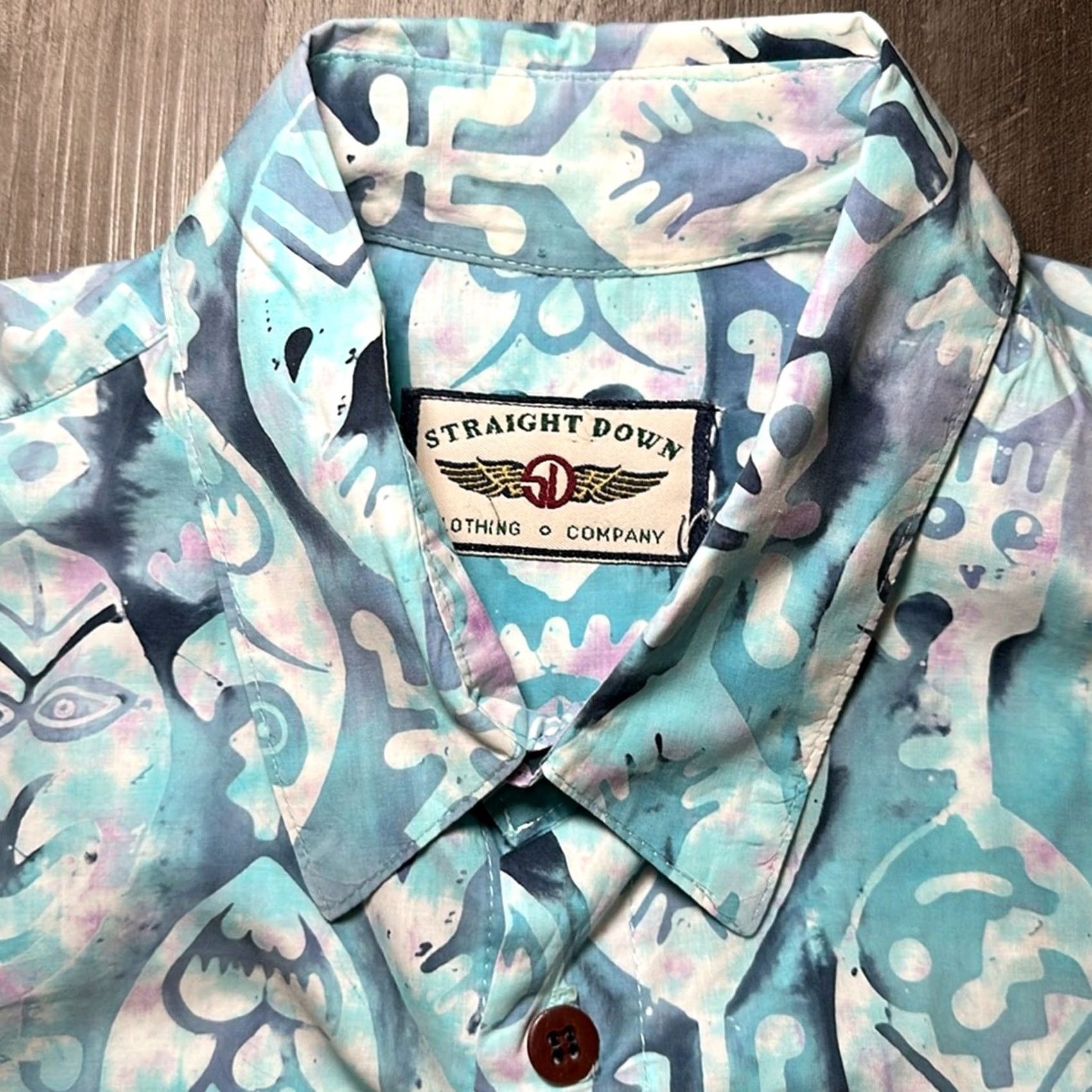 Vintage VINTAGE Straight Down Short Sleeve Button Down XL Men's Blue Cotton 100% Shirt Mens XL Button Down Short Sleeve Blue Vintage 90s Size US 36 / EU 52 - 6 Thumbnail