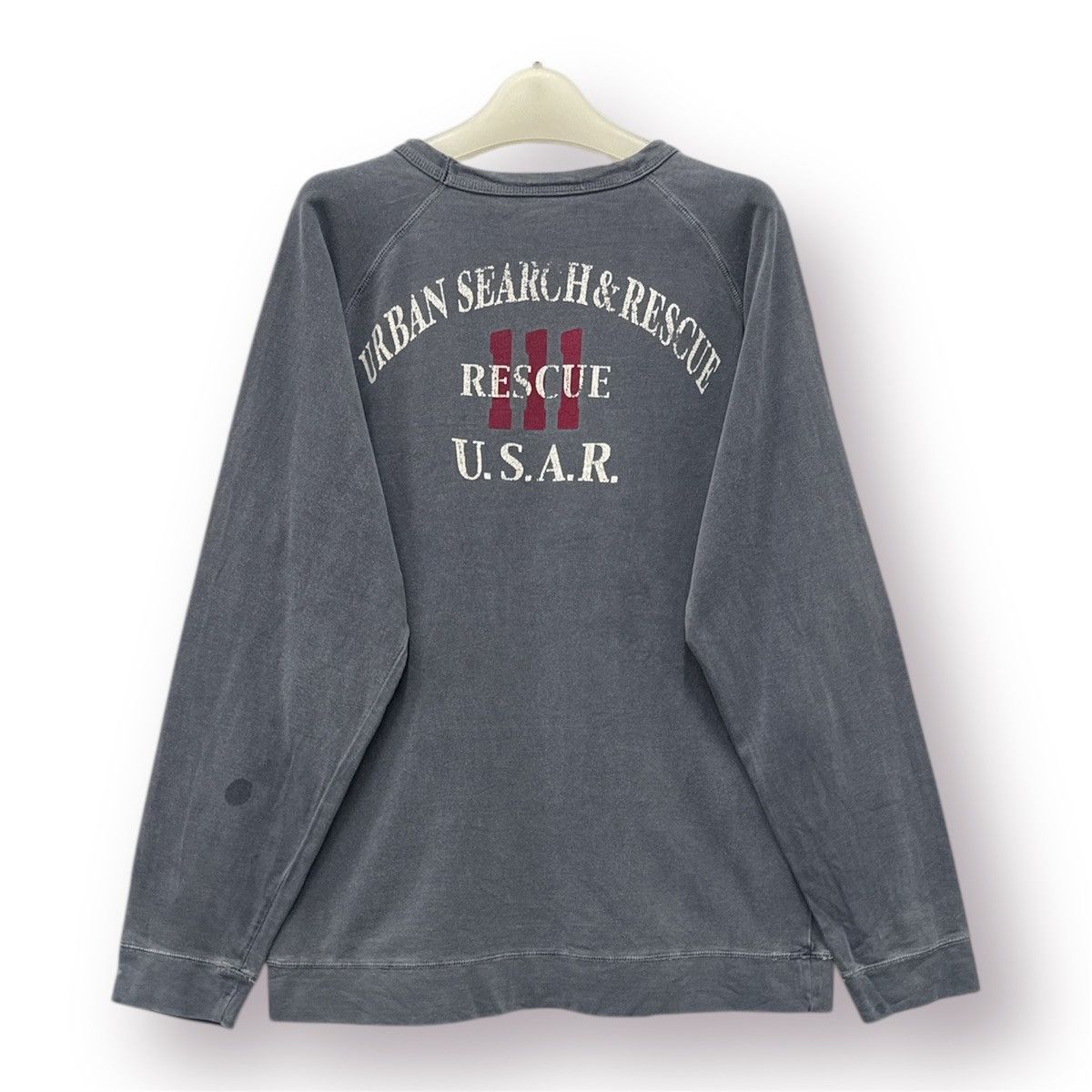 Japanese Brand 🔥 Vintage Dyed Distressed U.S.A.R roundneck Sweatshirt Size US M / EU 48-50 / 2 - 1 Thumbnail