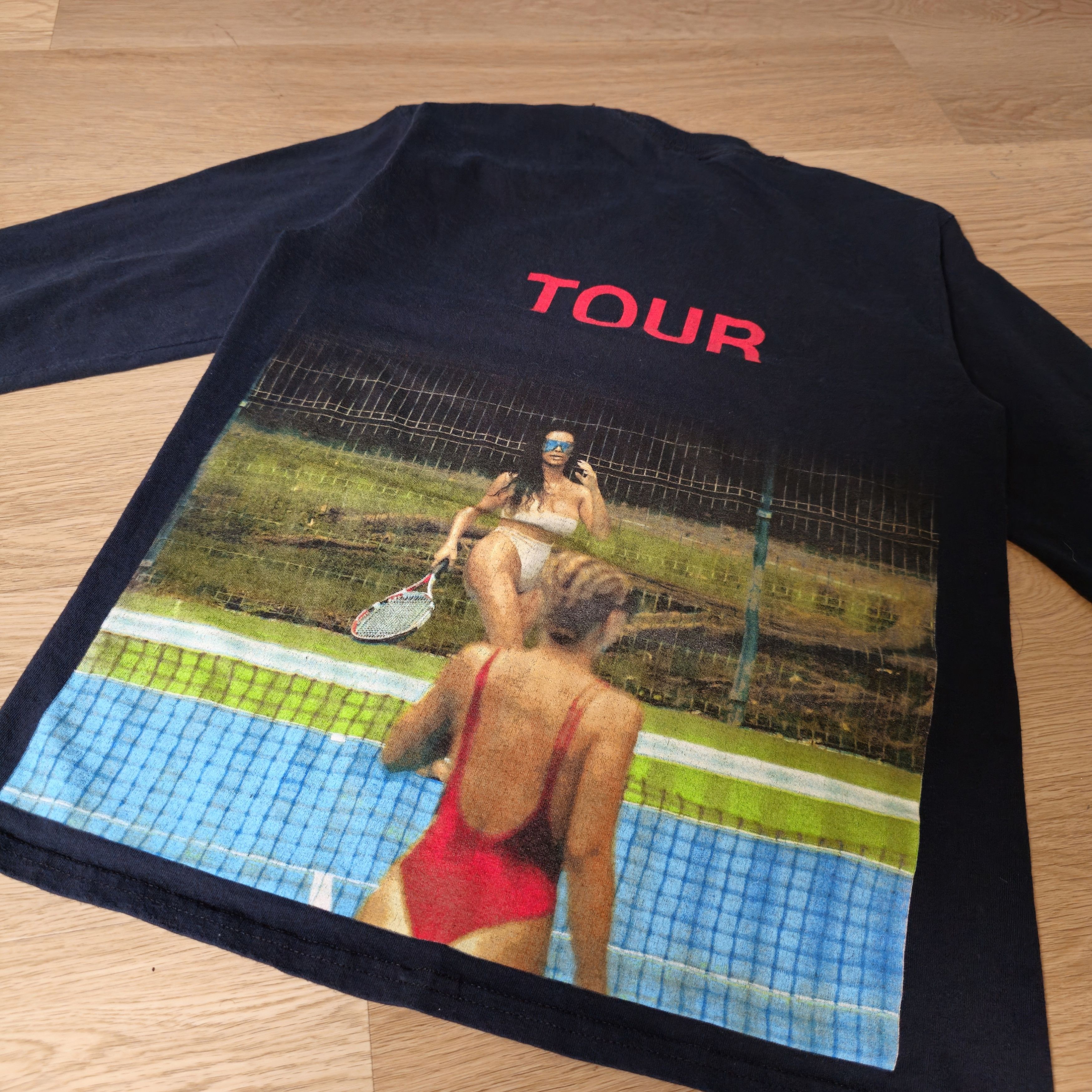 image of Kanye West Saint Pablo Tour Kim Kardashian Long Sleeve Shirt in Black, Men's (Size Medium)
