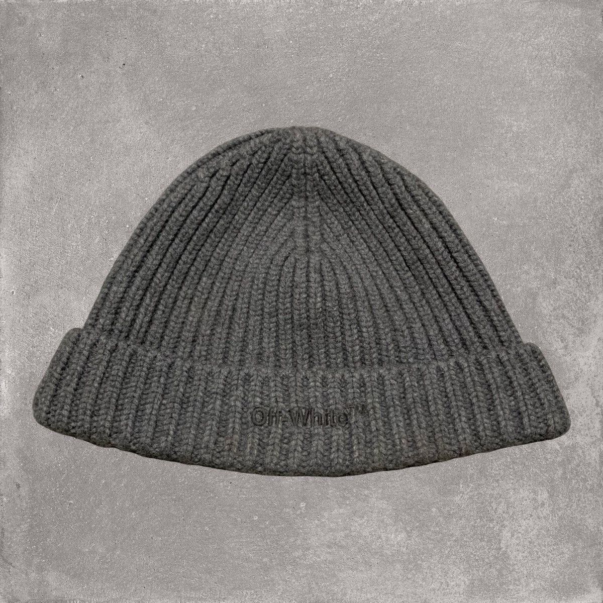 Off-White Off White Beanie Off White Logo Grey Beanie Hat Virgil Abloh Size ONE SIZE - 1 Thumbnail