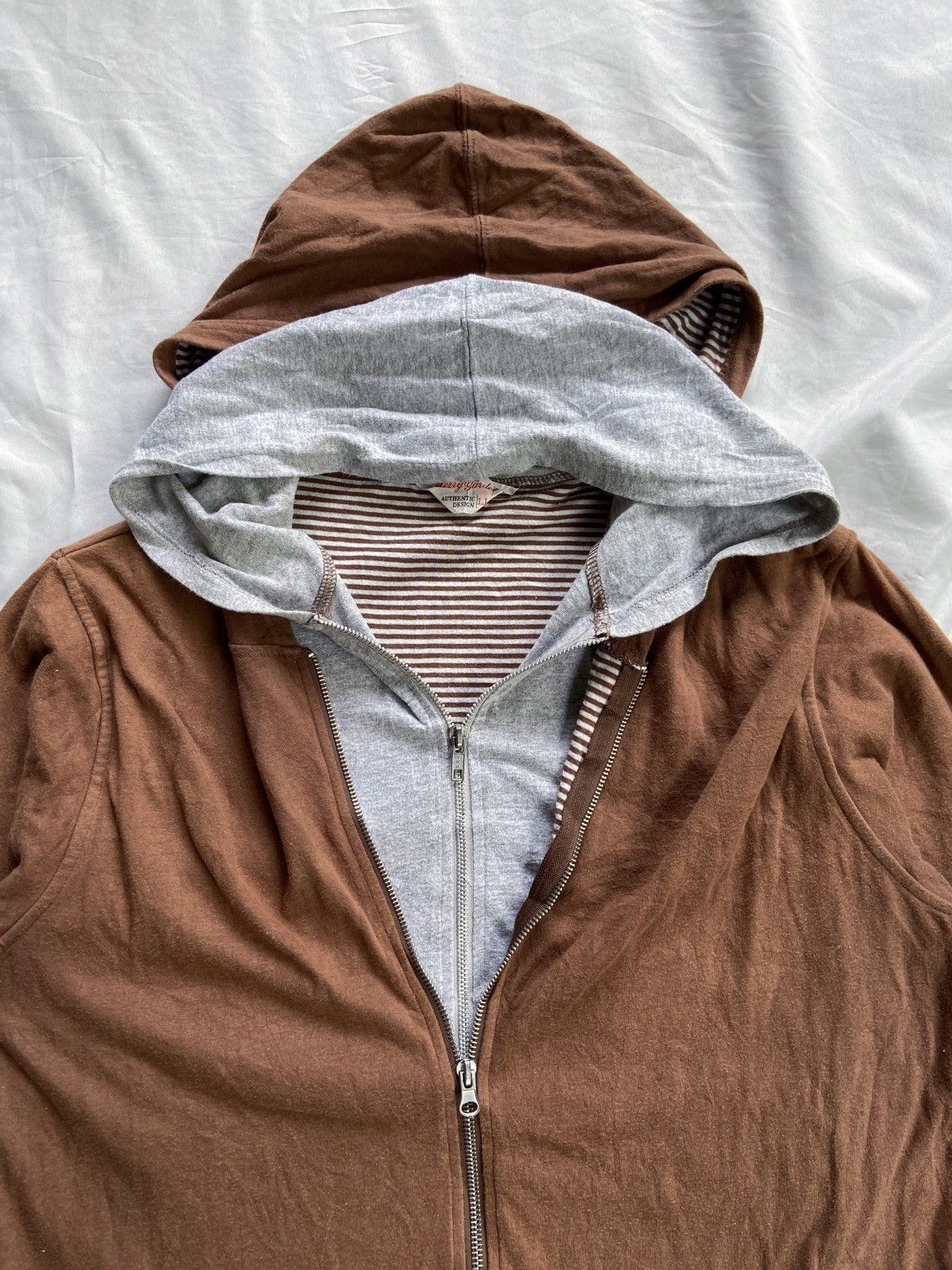 Japanese Brand JAPANESE DOUBLE LAYER ZIP HOODIE yohji yamamoto style Size US L / EU 52-54 / 3 - 12 Thumbnail