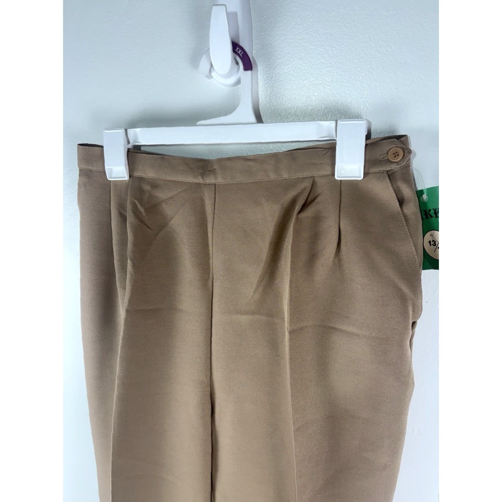 Vintage Vintage Nikki Beige Hi-Rise Pleated Dress Pants Womens Size 13/14 New USA Size 34" / US 12 / IT 48 - 2 Thumbnail