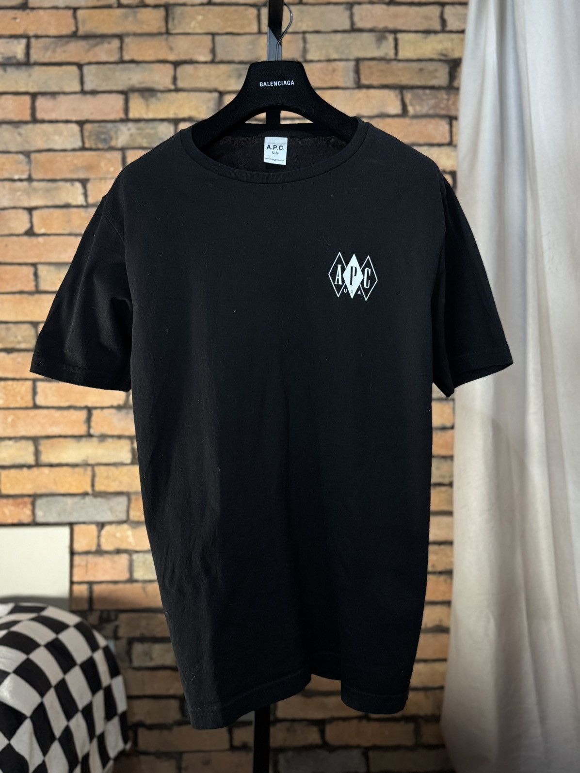 A.P.C. $68 APC PARIS LOGO TEE BLACK XXL SHORT SLEEVE T SHIRT Size US XXL / EU 58 / 5 - 1 Thumbnail