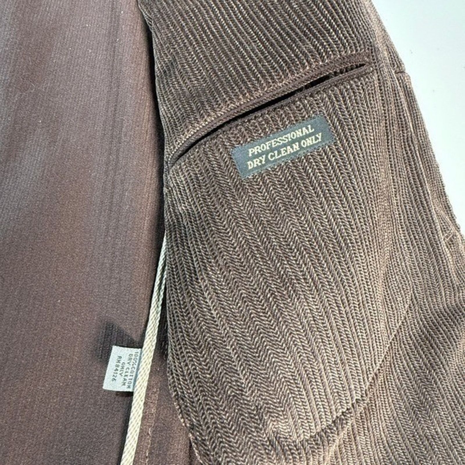Johnston & Murphy Johnston Murphy Mens Brown Corduroy Blazer Jacket Size M Size 38R - 8 Thumbnail