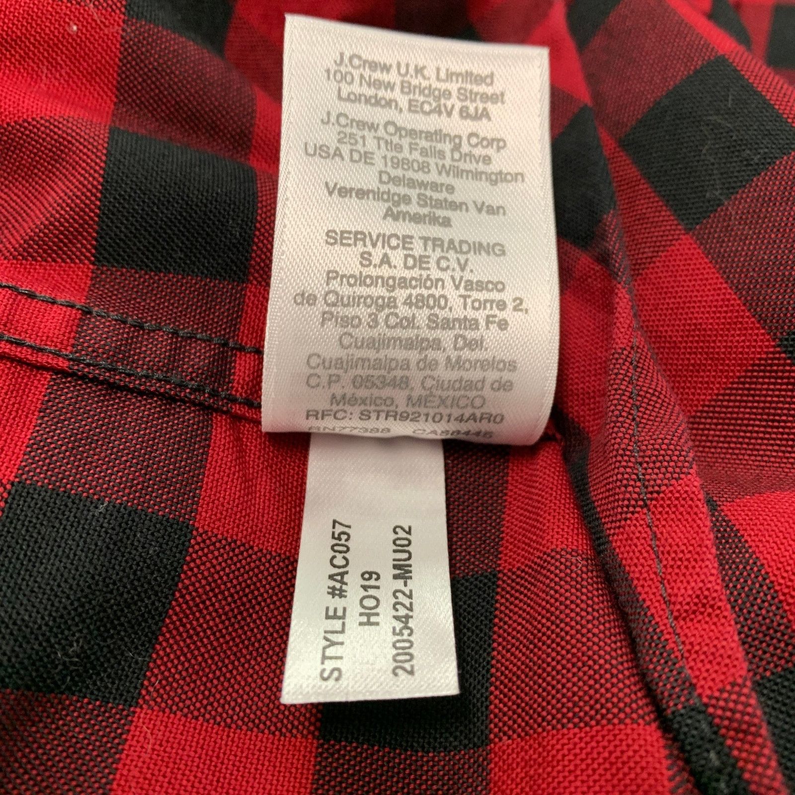 J.Crew J.CREW Size L Red Black Checkered Cotton Long Sleeve Shirt Size US L / EU 52-54 / 3 - 7 Thumbnail