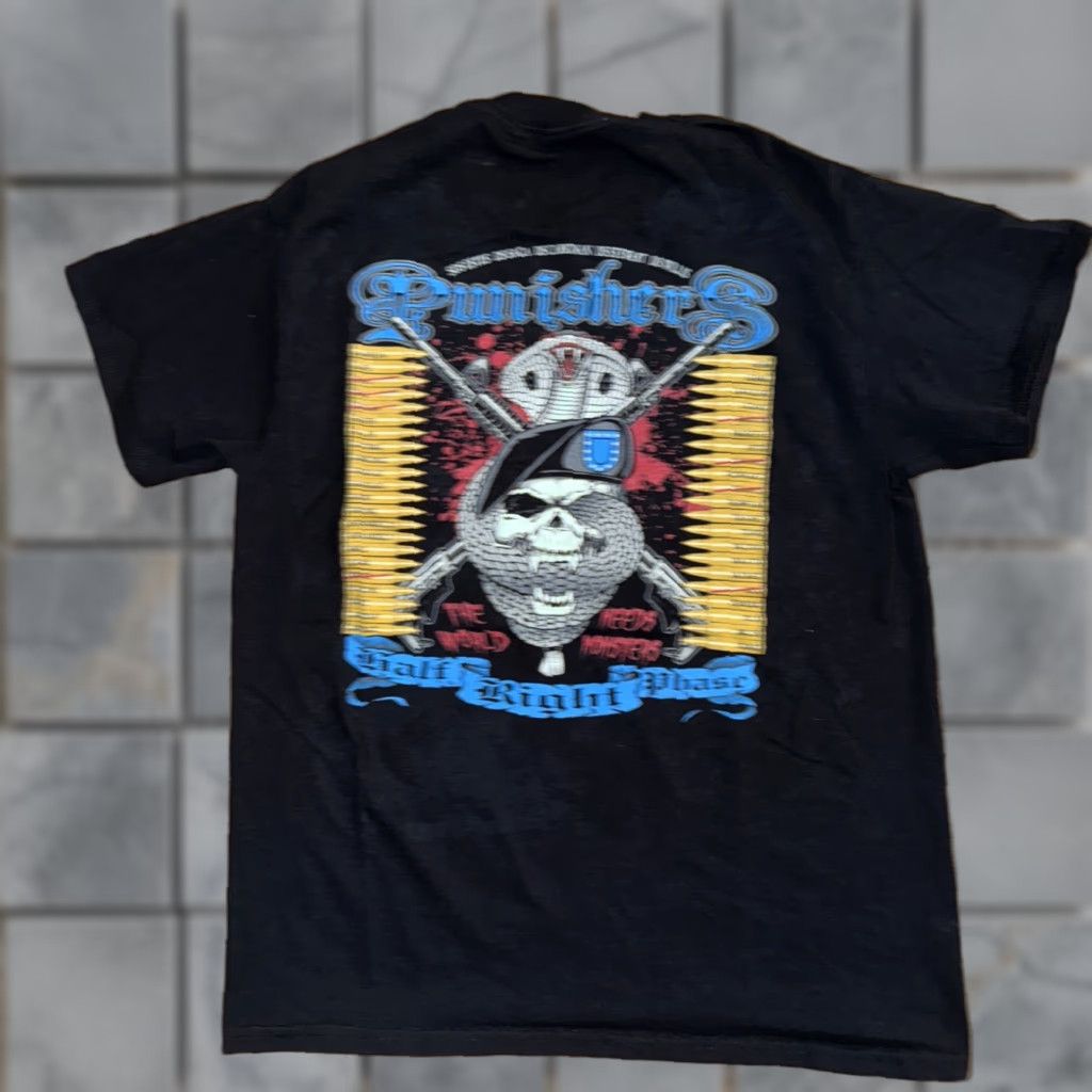 Gildan VINTAGE Gildan Military Punishers T-Shirt Mens Adult Medium Black Fort Benning M Size US M / EU 48-50 / 2 - 1 Thumbnail