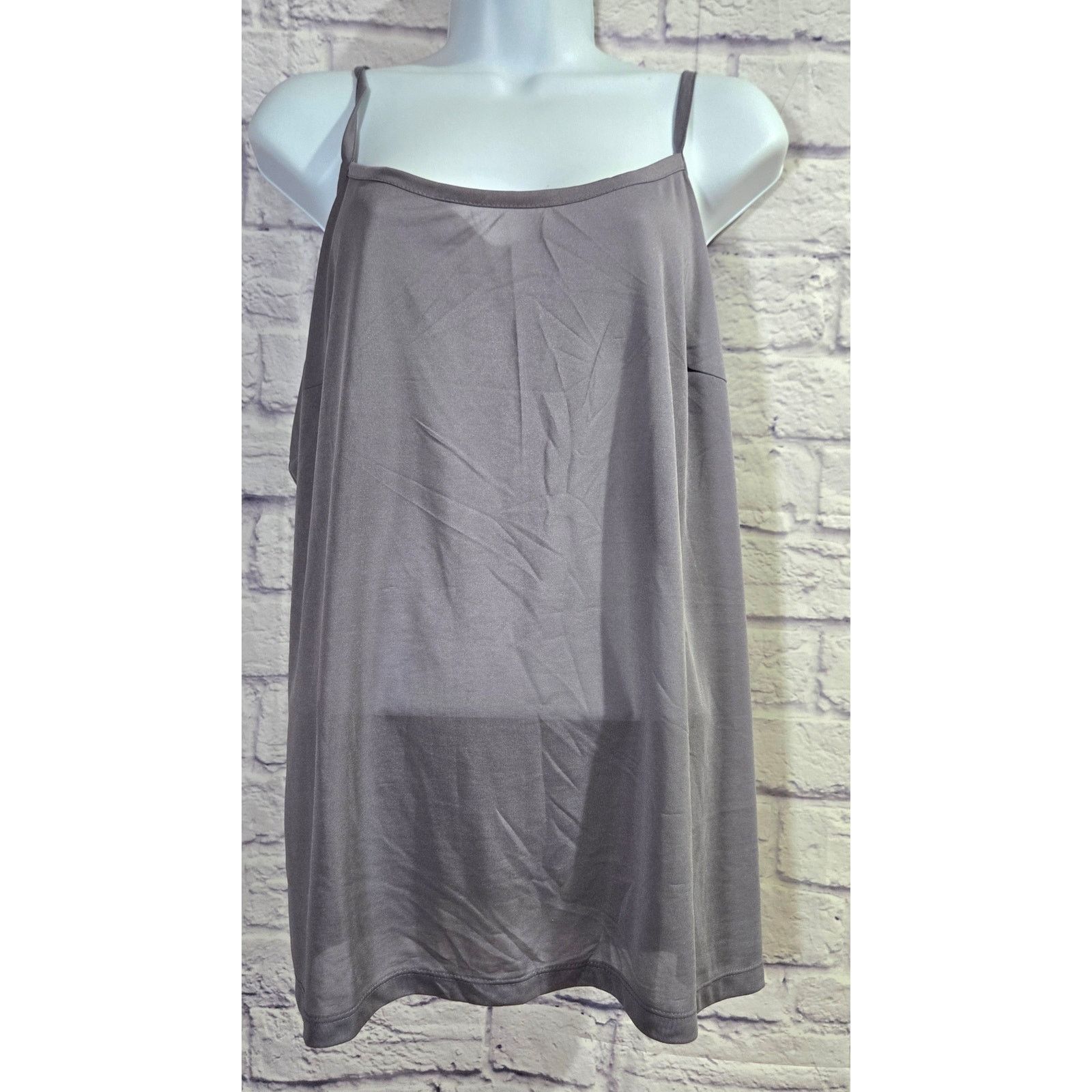 Other Gray Opaque Adjustable Spaghetti Straps Cami Large Size L / US 10 / IT 46 - 1 Thumbnail