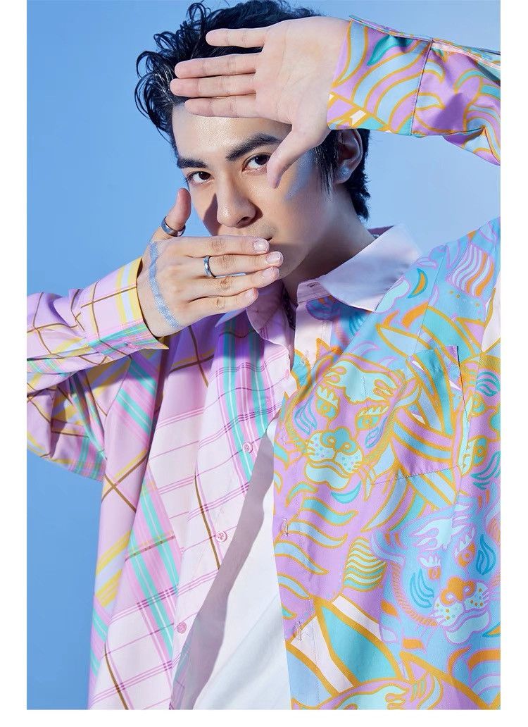 Other Asymmetric Pattern Multi-color Button Up Shirt Size US M / EU 48-50 / 2 - 15 Thumbnail