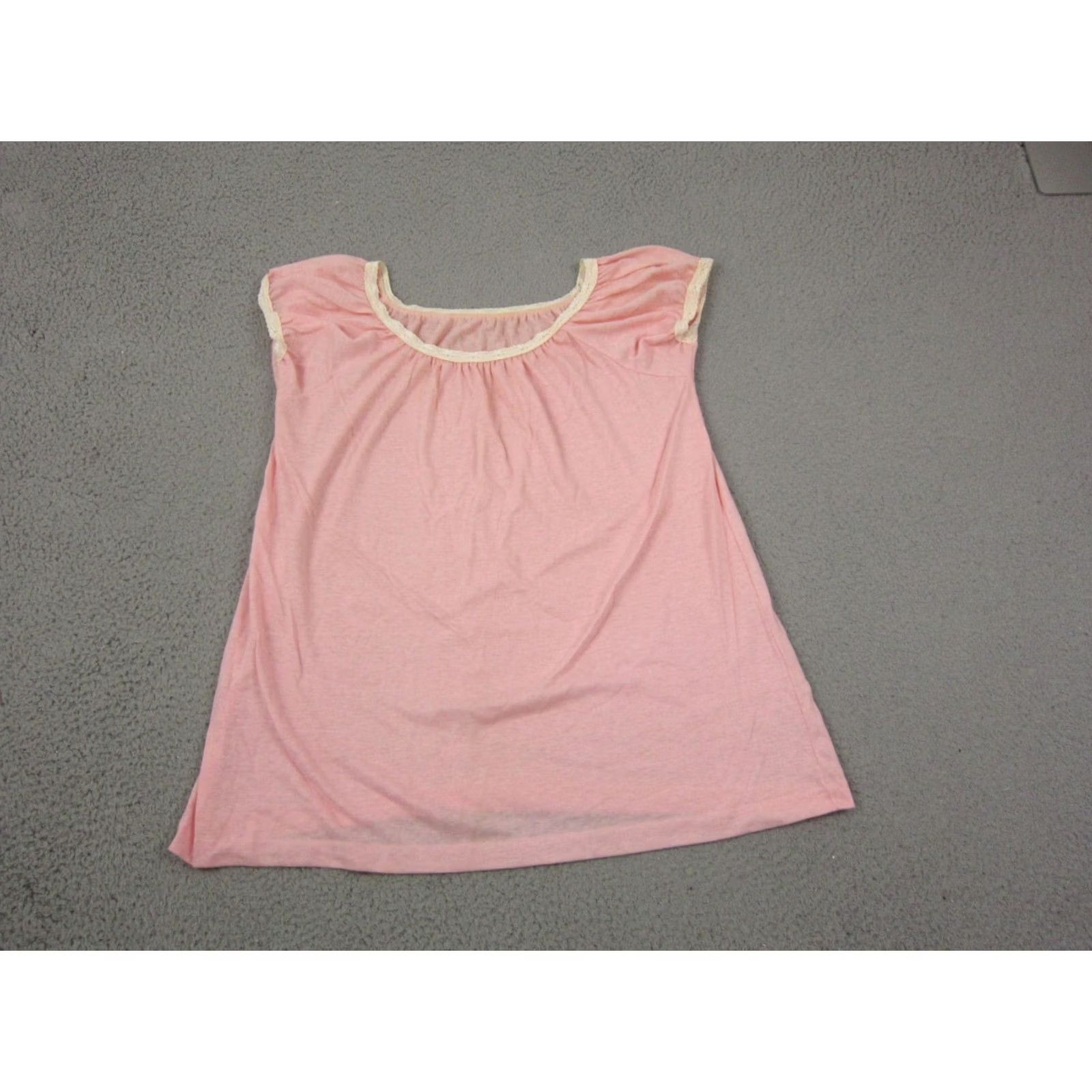 Vintage Vintage Sleep Shirt Womens Medium Pink Nightgown Cap Sleeve Soft Loungewear 70s Size M / US 6-8 / IT 42-44 - 2 Thumbnail