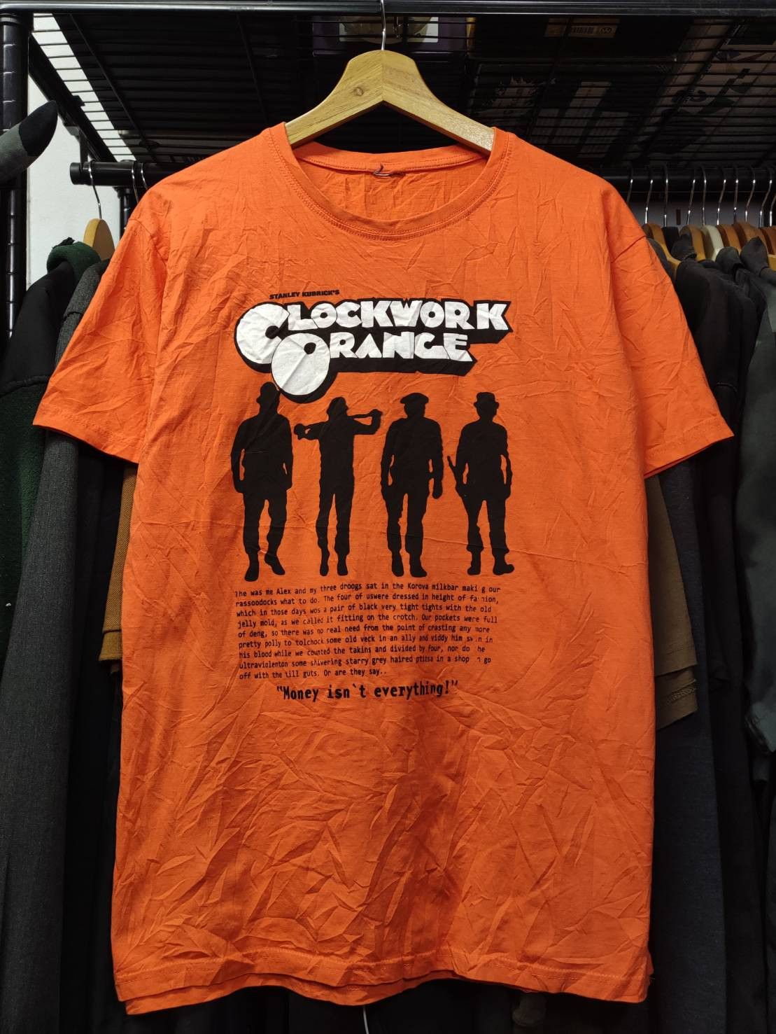 Vintage Vtg A Clockwork Orange Movie Promo T-Shirt Size US L / EU 52-54 / 3 - 2 Thumbnail