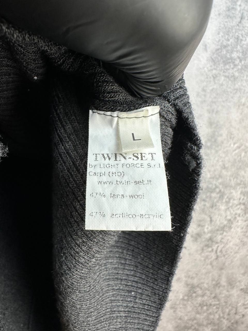 TWINSET Twin-Set Simona Barbieri Wool Ribbed Zip-Up Fitted Knit Top Size L / US 10 / IT 46 - 10 Thumbnail