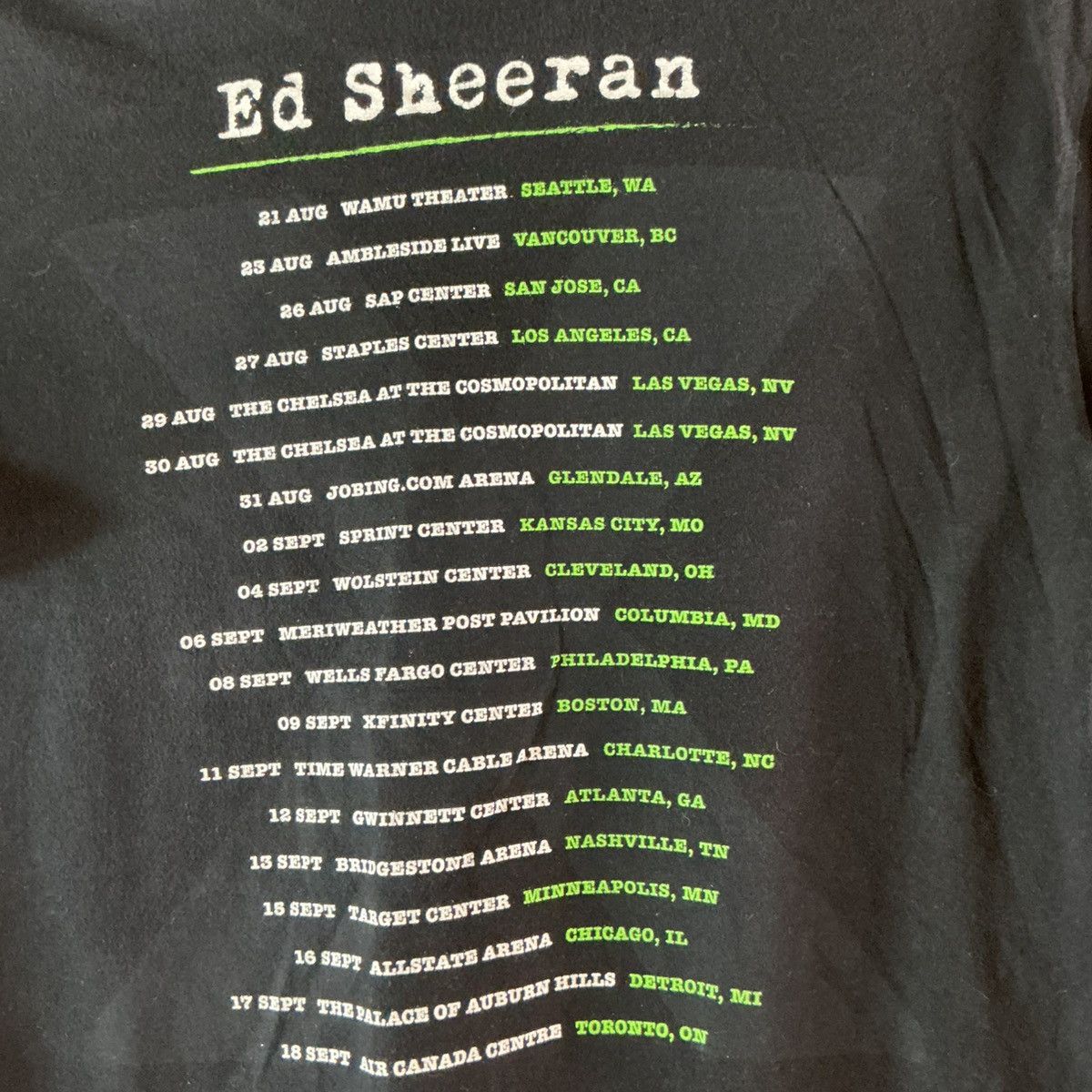 Other Startee Ed Sheeran Black Short-Sleeve Men’s Med Concert Tee Size US M / EU 48-50 / 2 - 4 Thumbnail