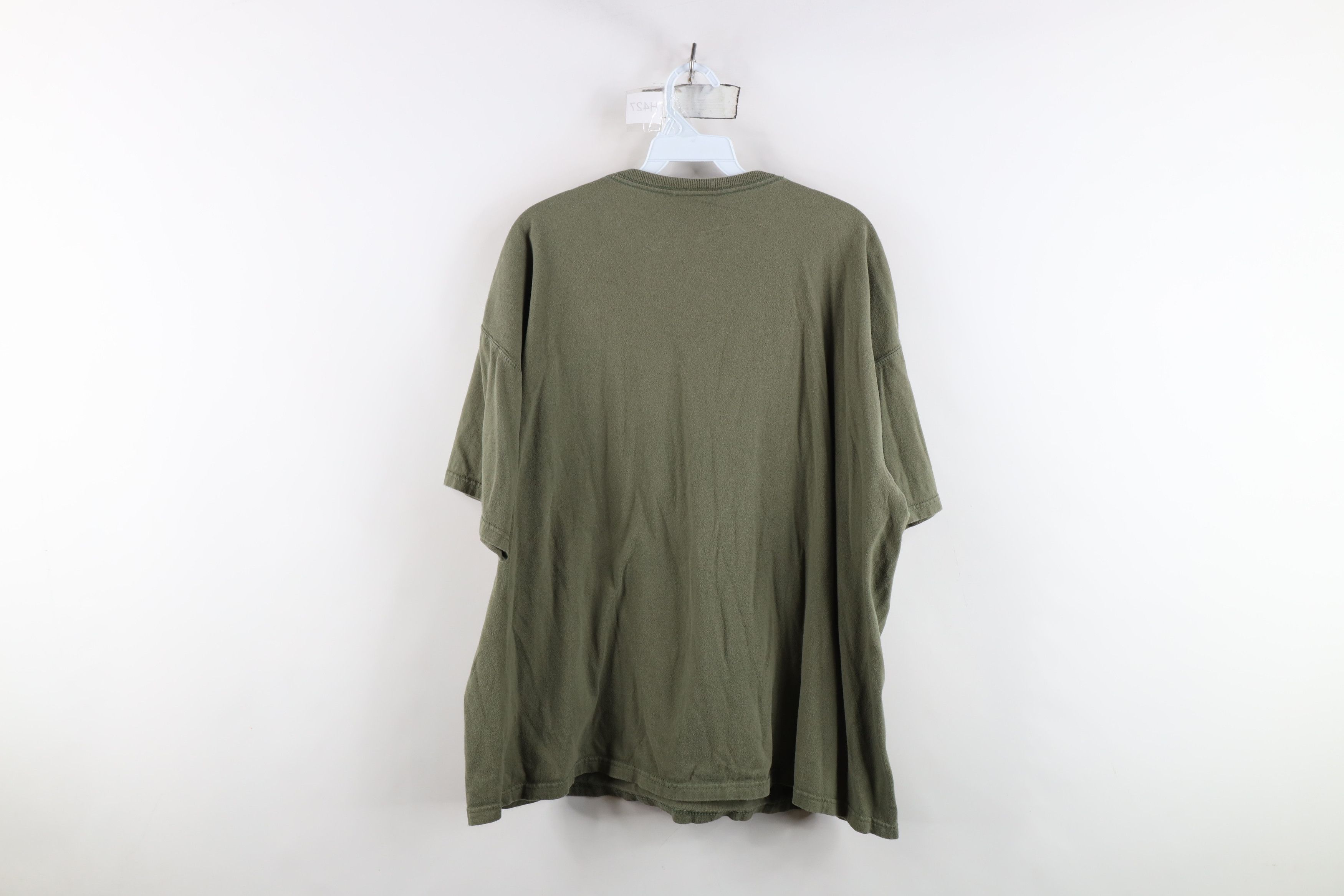 Russell Athletic Vintage 90s Russell Athletic Cotton T-Shirt Olive Green Size US L / EU 52-54 / 3 - 12 Thumbnail