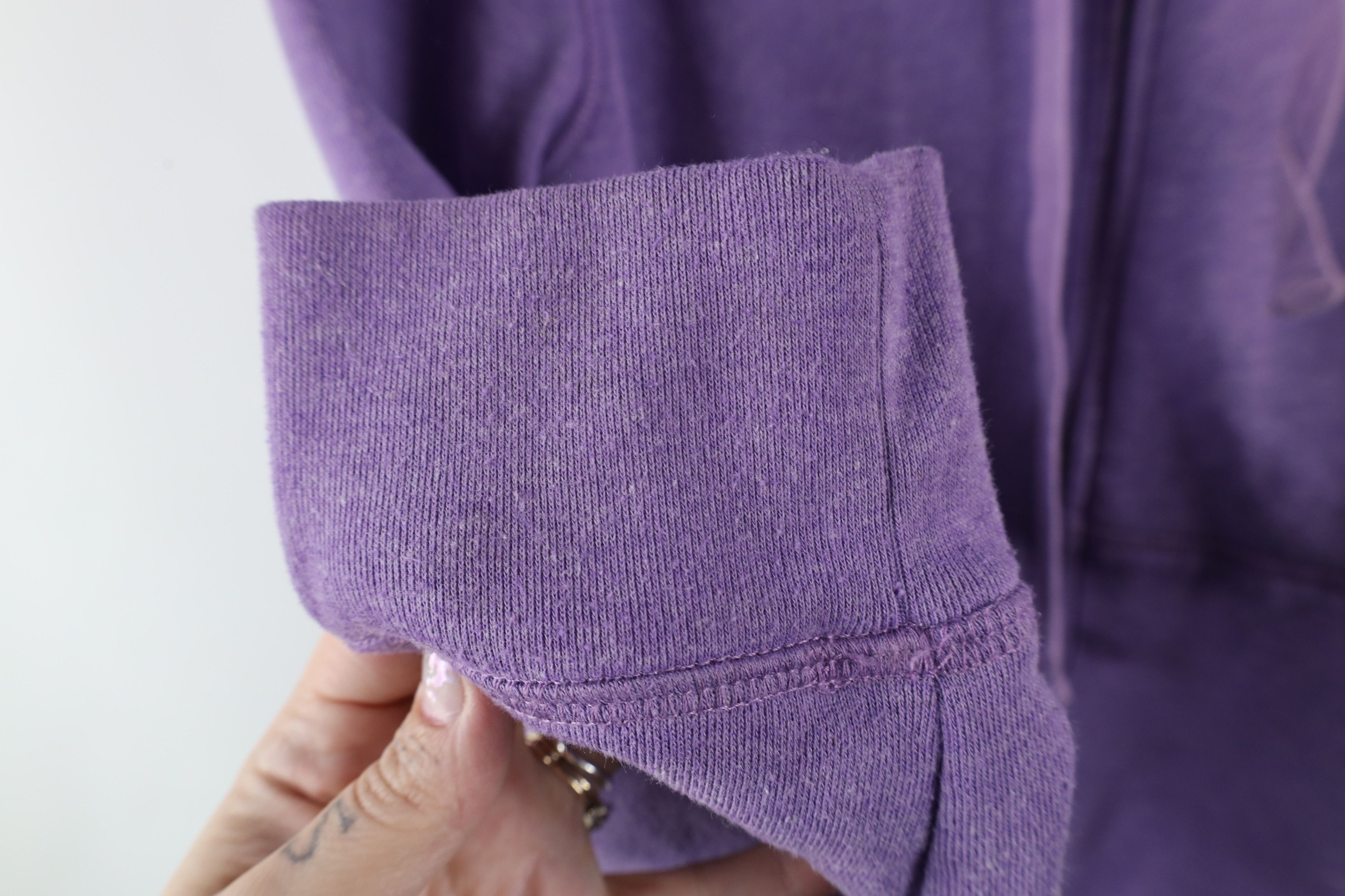 Ralph Lauren × Vintage Vintage 90s Ralph Lauren Full Zip Hoodie Sweatshirt Purple Size XXL / US 16-18 / IT 52-54 - 6 Thumbnail