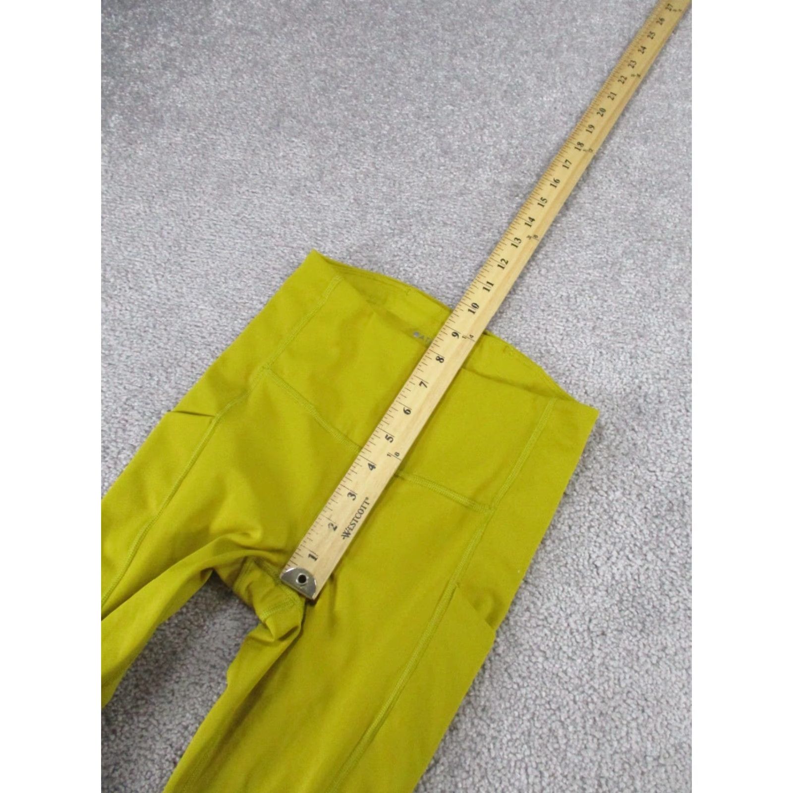 Athleta Athleta Leggings 2XS Womens 7/8 Yellow Pockets Cropped Athletic Yoga Running Gym Training Womens Size 24" / US 00 / IT 34 - 7 Thumbnail
