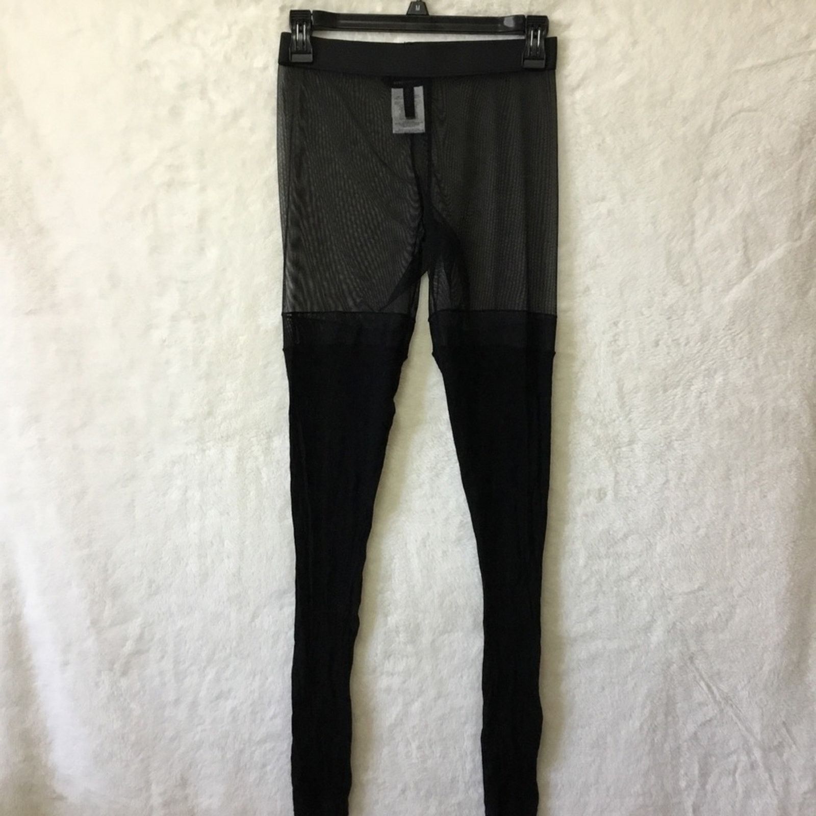 Bcbgmaxazria BCBGMaxazria Black Sheer Top Leggings Size 26" / US 2 / IT 38 - 1 Thumbnail