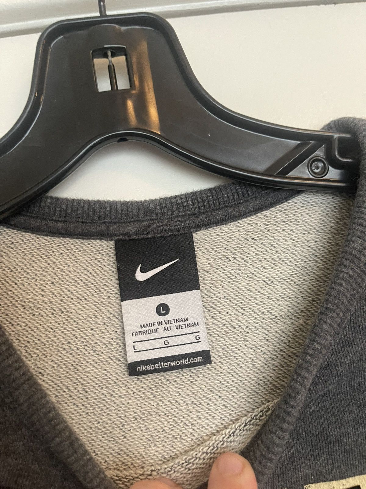 Nike Purdue Sweatshirt Women's Small Velvet Letters Nike Kids LG Size S / US 4 / IT 40 - 3 Thumbnail