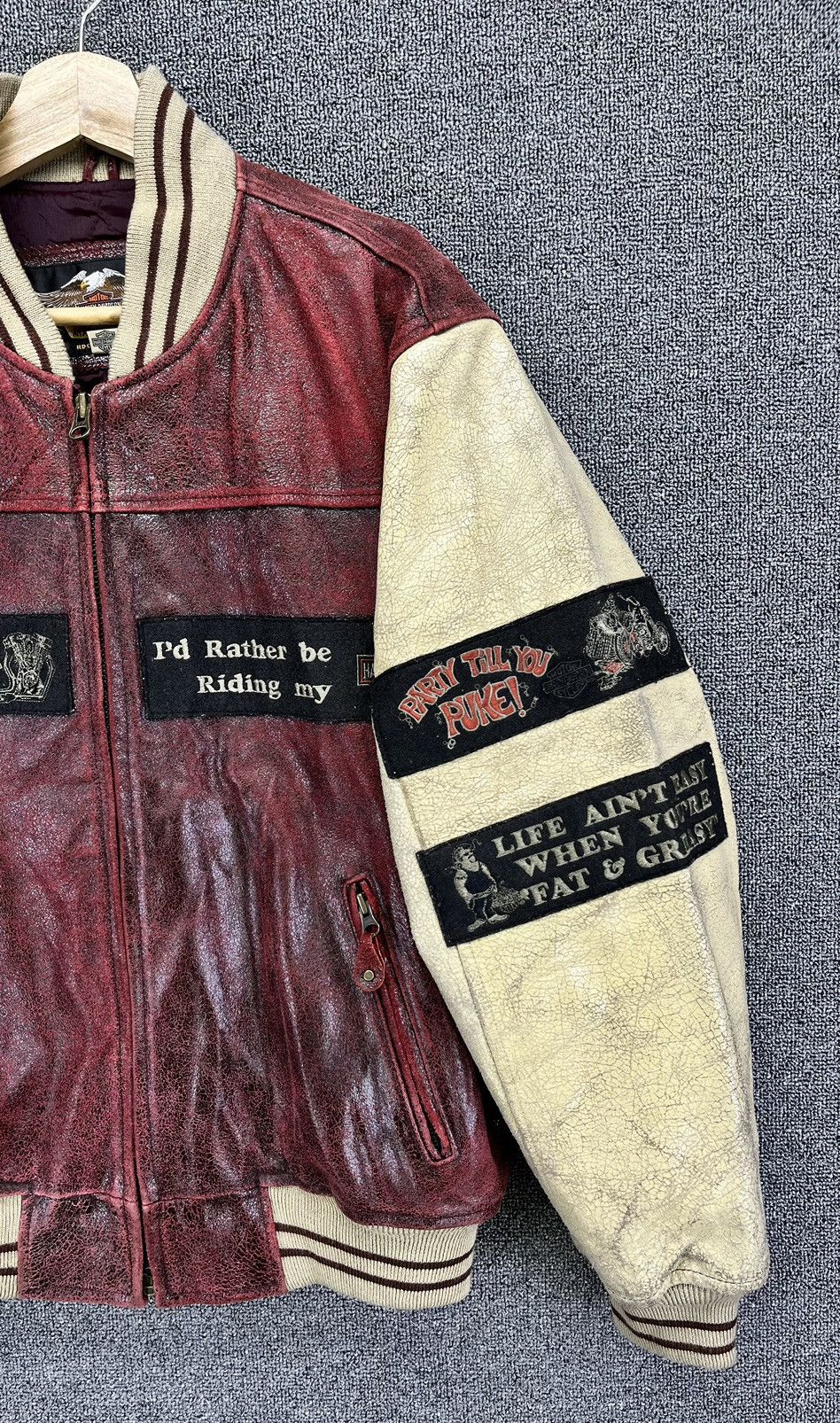 Harley Davidson Vintage Harley Davidson Rare Racing Leather Jacket Size US M / EU 48-50 / 2 - 8 Thumbnail