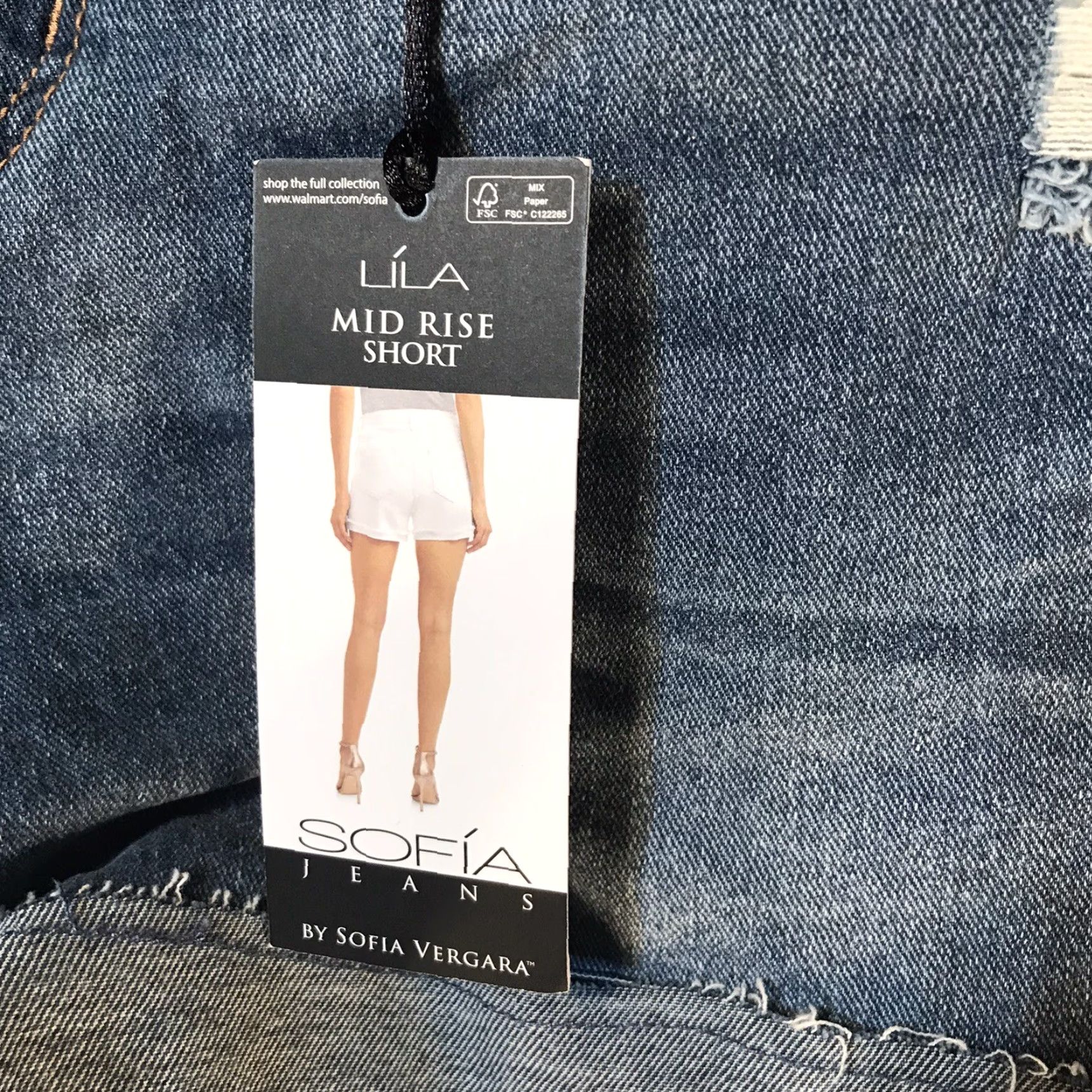 Vintage VINTAGE Sofia Vergara Women's Shorts Size 16 Mid Rise Denim Cuffed Distressed Casual Summer Size 38" / US 16 / IT 52 - 2 Thumbnail