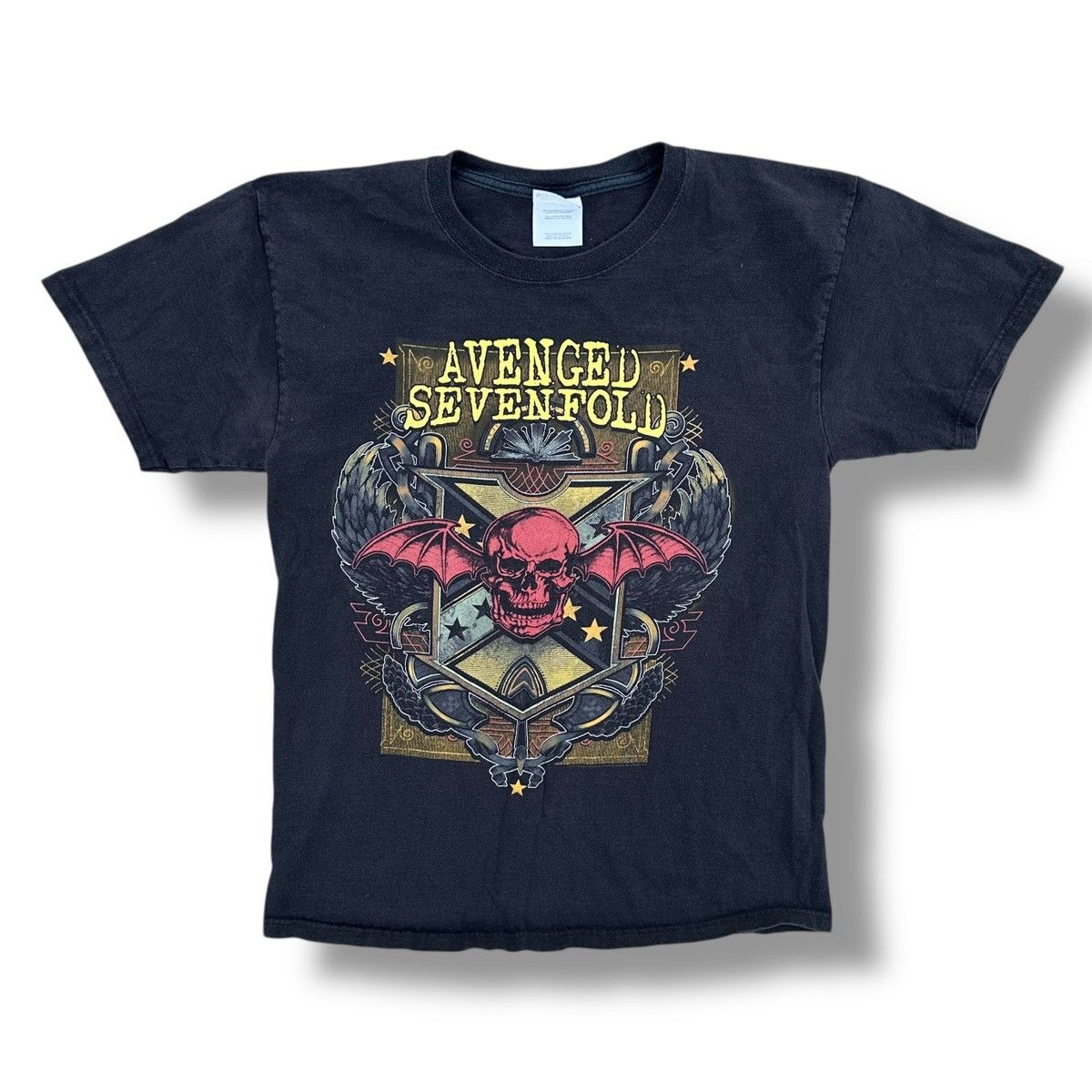Hanes Vintage Y2K Avenged Sevenfold Band T-Shirt Skull Metal Rock Size US M / EU 48-50 / 2 - 1 Thumbnail