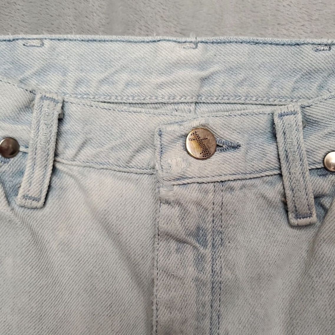 Wrangler VTG Wrangler Jeans Womens 28x29 Distressed Blue Western USA 5-Pocket Denim Straight Beltless Zip Closure Mens? No Women? Size 28" / US 6 / IT 42 - 5 Thumbnail