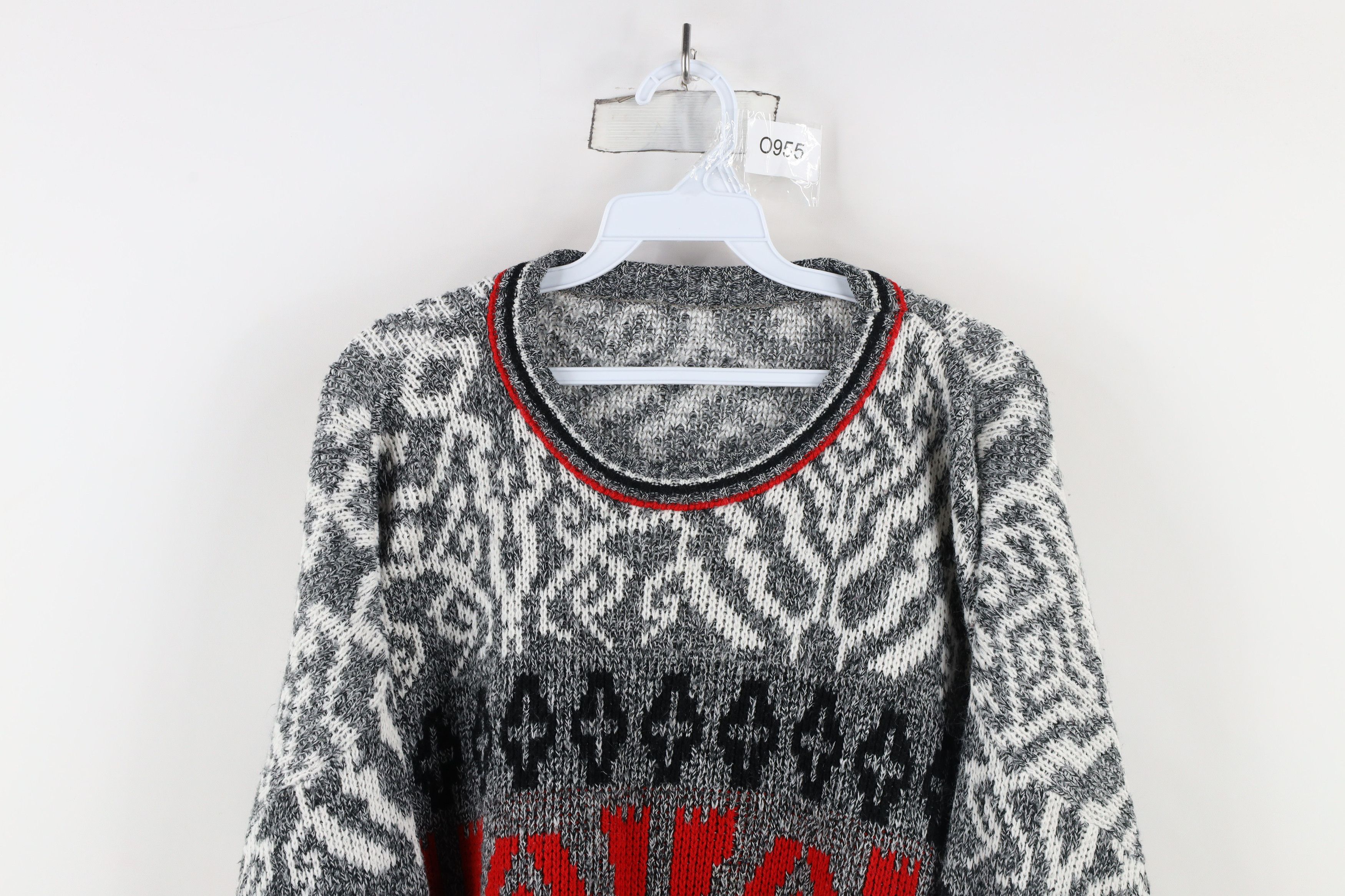 Vintage Vintage 90s Streetwear Geometric Boxy Fit Knit Dad Sweater Size US XXL / EU 58 / 5 - 2 Thumbnail