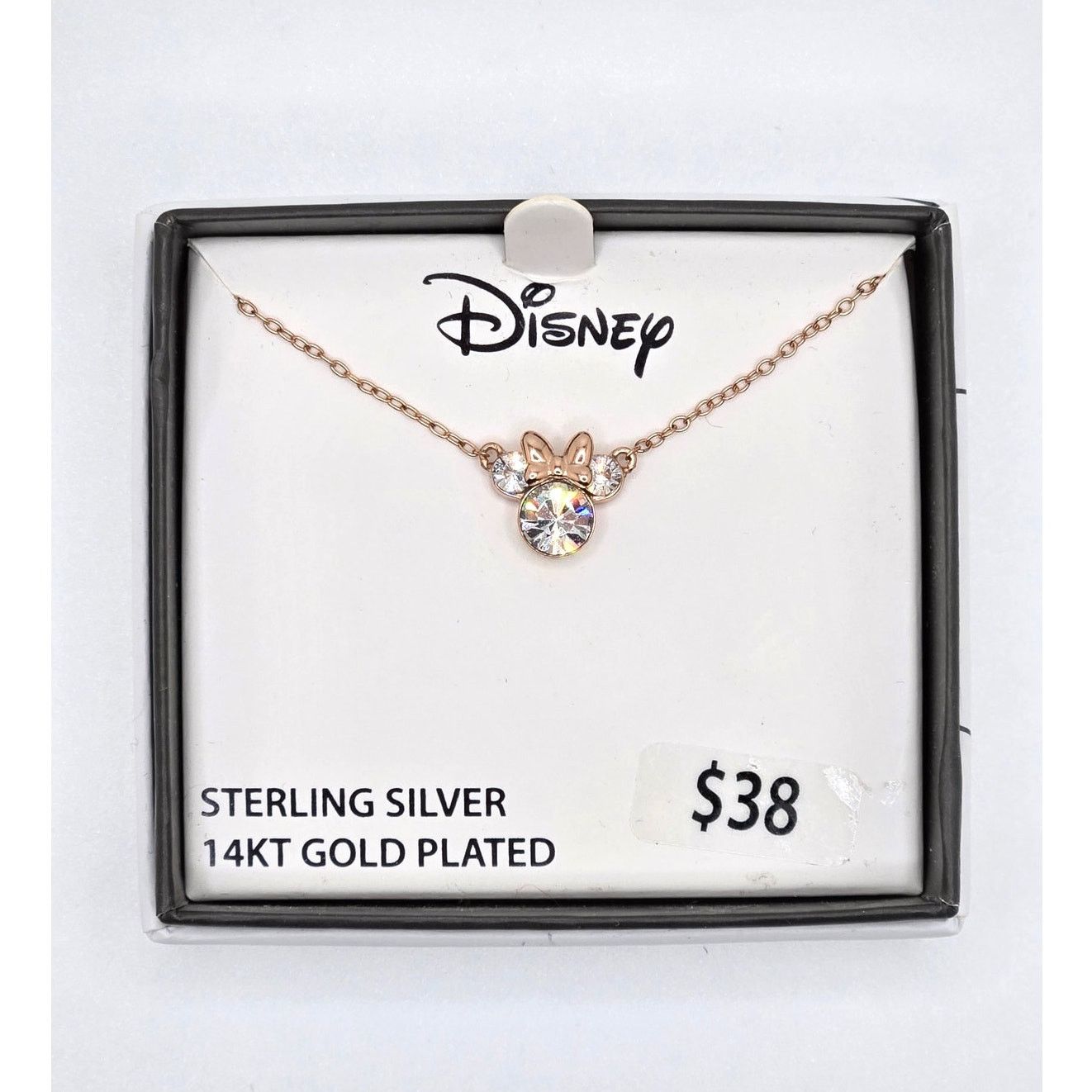 Disney NEW Disney Minnie S/S 14ktGold Plated Crystal Necklace Size ONE SIZE - 1 Thumbnail