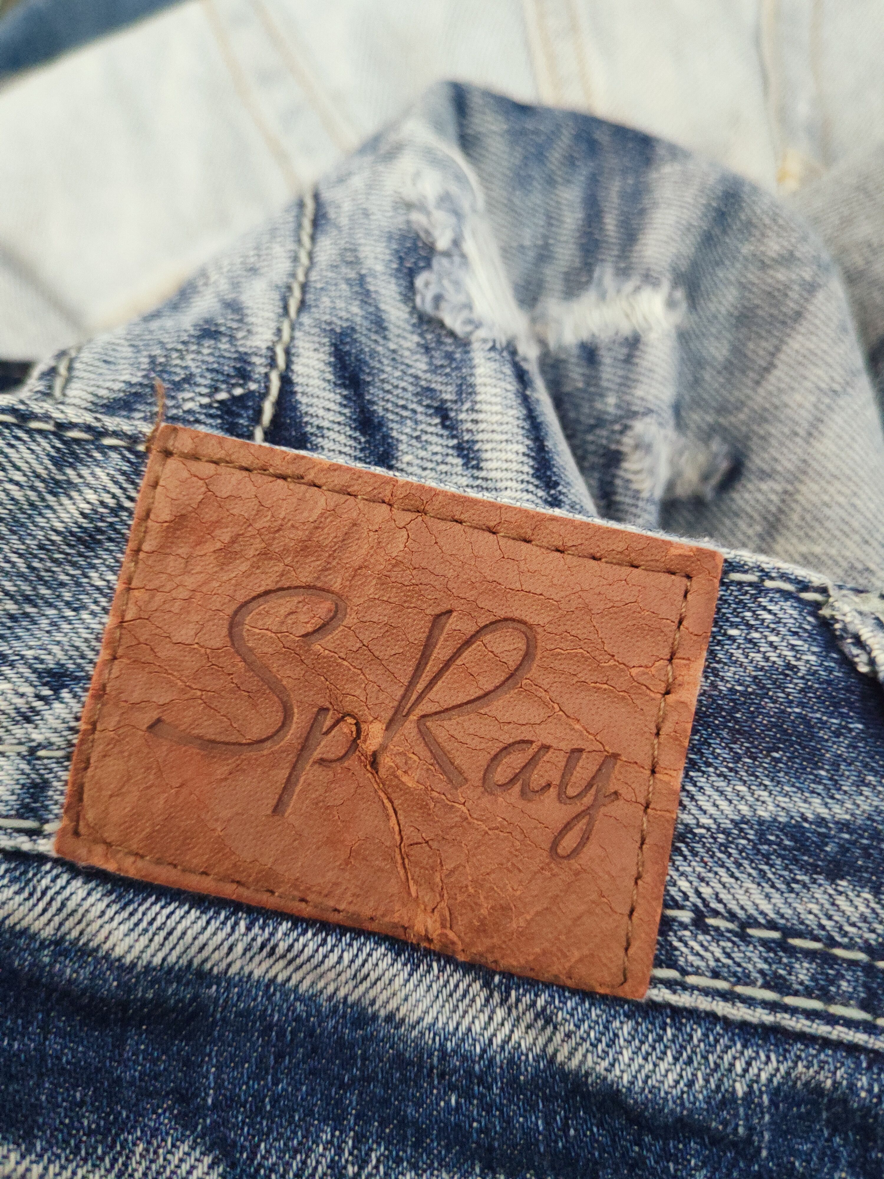 Japanese Brand × Vintage VINTAGE 💥 SP RAY Tribe Blue Distressed Ripped Jeans Size 30" / US 8 / IT 44 - 15 Thumbnail