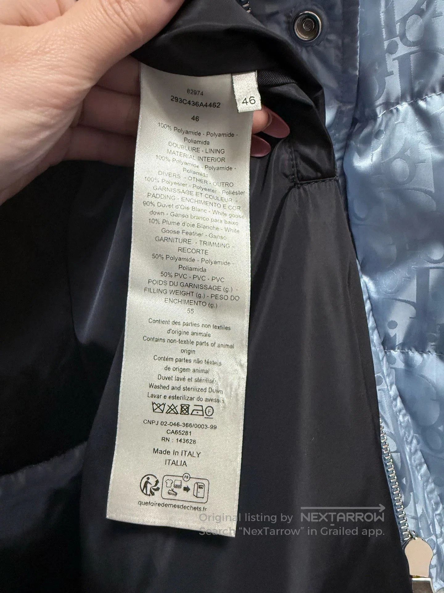 Dior DIOR FW23 All-Over Jacquard Down Jacket. Size US S / EU 44-46 / 1 - 5 Thumbnail