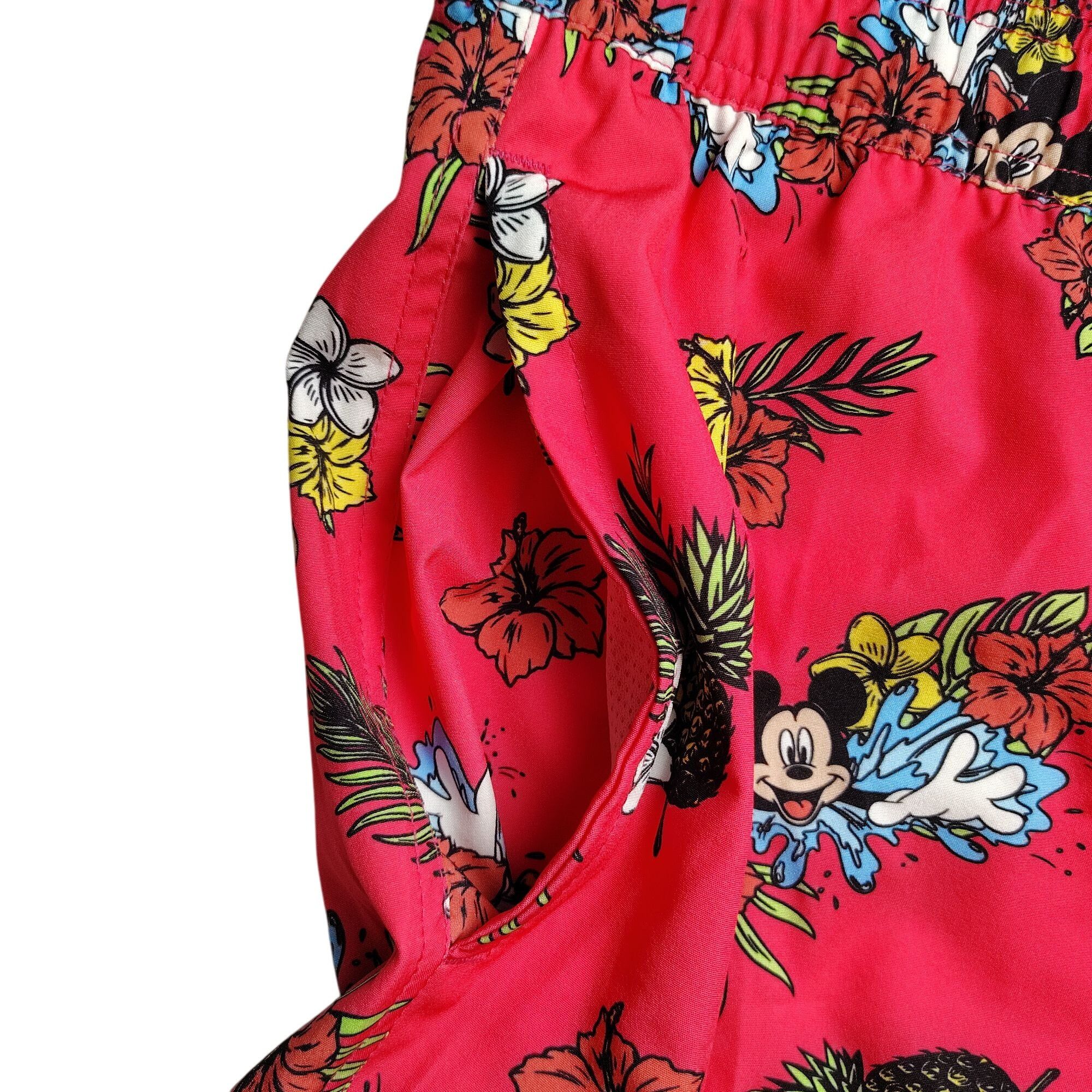 Disney Disney Mickey Mouse Mens XL Pink Tropical Floral Swim Trunks Size US 42 / EU 58 - 4 Thumbnail