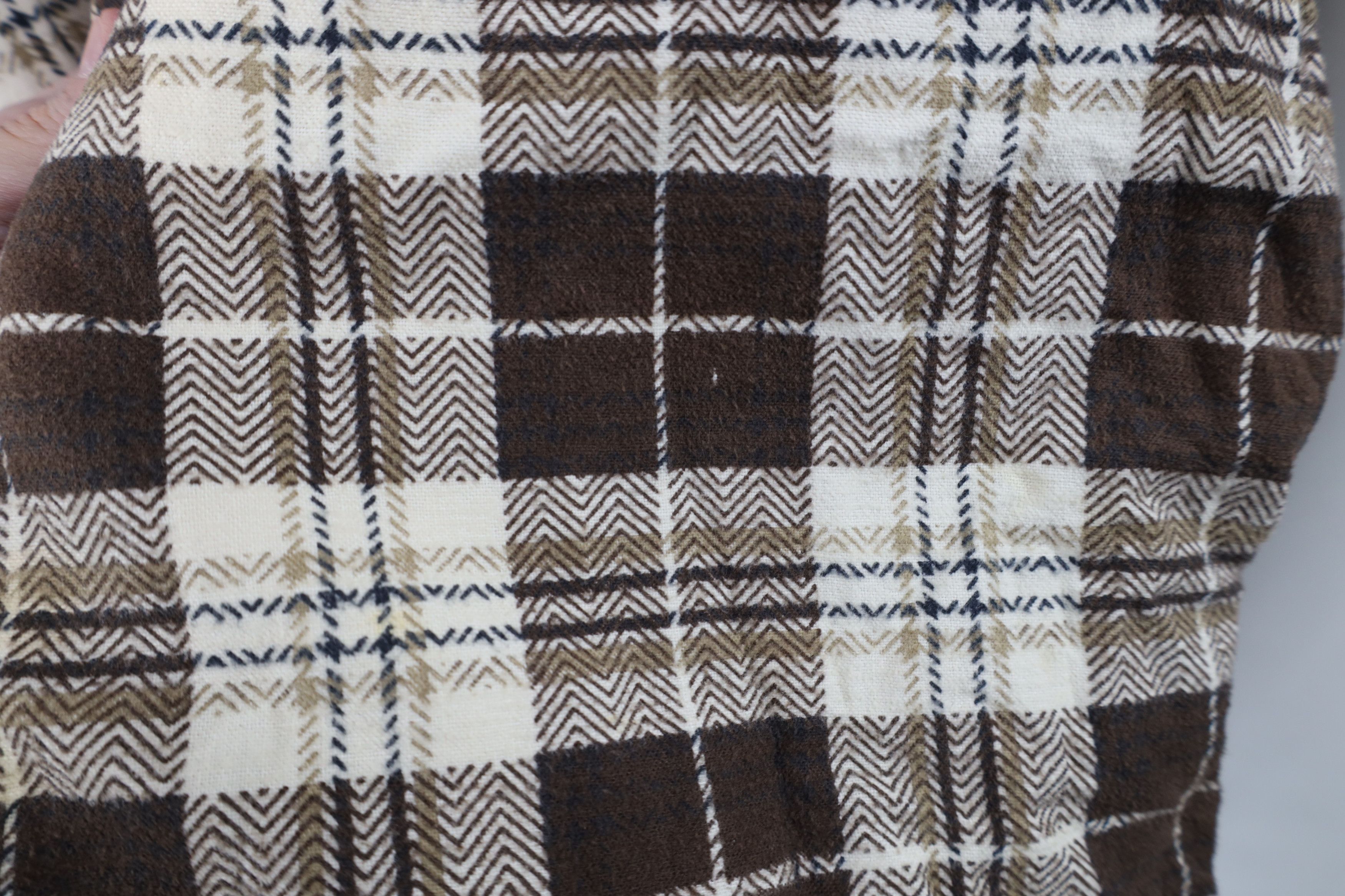 Vintage Vintage 90s Streetwear Knit Lined Flannel Shirt Jacket Size US L / EU 52-54 / 3 - 5 Thumbnail