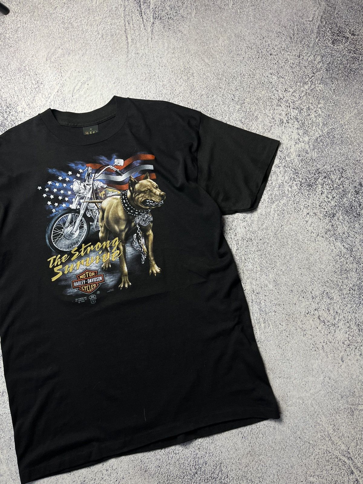 Harley Davidson Harley Davidson the strong 1988 vintage 3d emblem t-shirt Size US XL / EU 56 / 4 - 8 Thumbnail