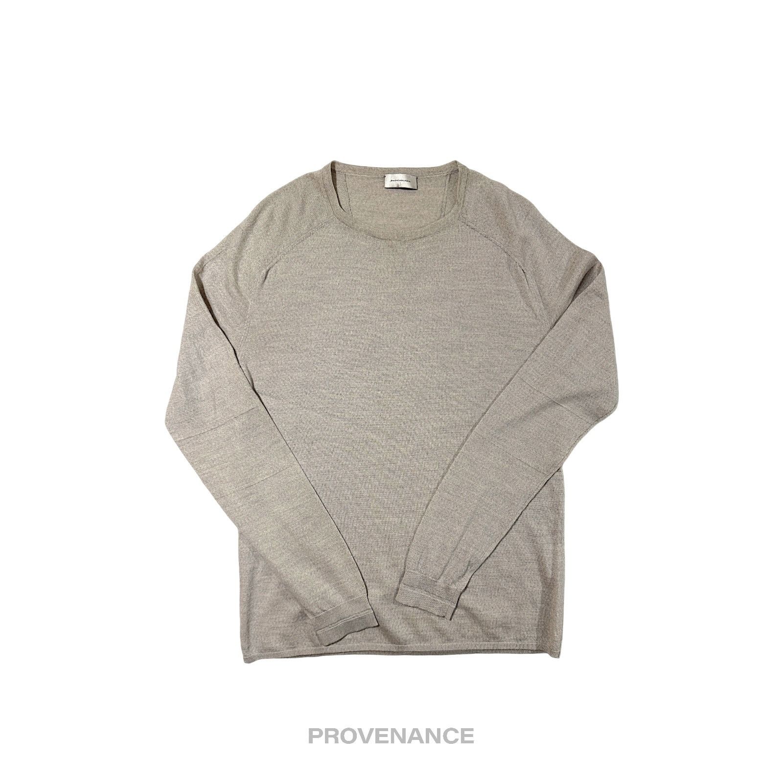 Balenciaga 🔴 Balenciaga Raglan Wool Sweater - Oatmeal S Size US S / EU 44-46 / 1 - 1 Thumbnail