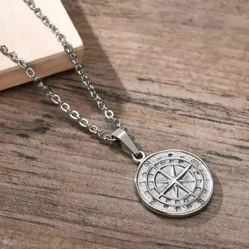 Vintage Necklace Pendant Stainless Steel Cuban Chain Casual Retro Size ONE SIZE - 7 Thumbnail