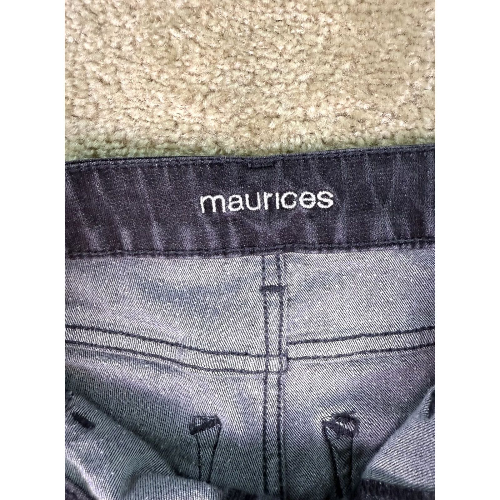 Vintage Maurices Jeans Womens XS Skinny Stretch Distressed Low Rise Black Denim C924 Size 26" / US 2 / IT 38 - 7 Thumbnail