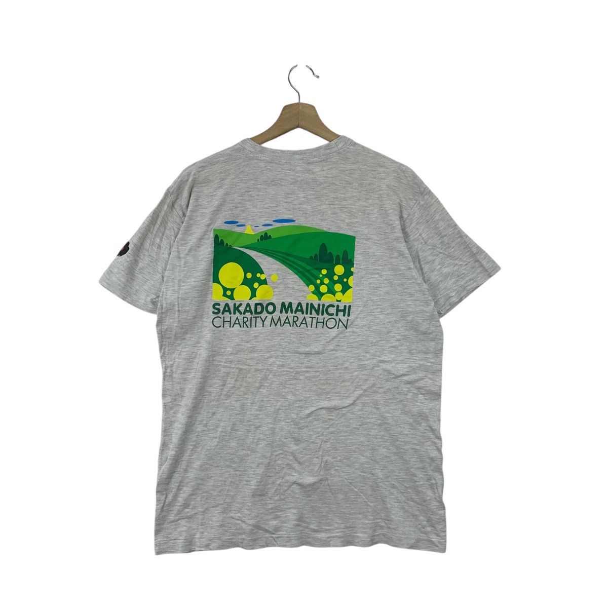 Vintage JAPAN SAKADO MAINICHI Charity Marathon Tee Shirt Top Size M / US 6-8 / IT 42-44 - 6 Thumbnail