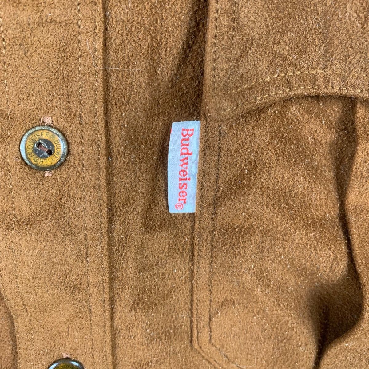 Budweiser Vintage BUDWEISER CHORE WORKER Suede Leather Jacket Work Size US L / EU 52-54 / 3 - 3 Thumbnail