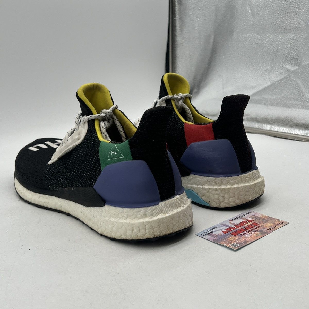 Adidas Pharrell x solar hu glide black Size US 12 / EU 45 - 4 Thumbnail